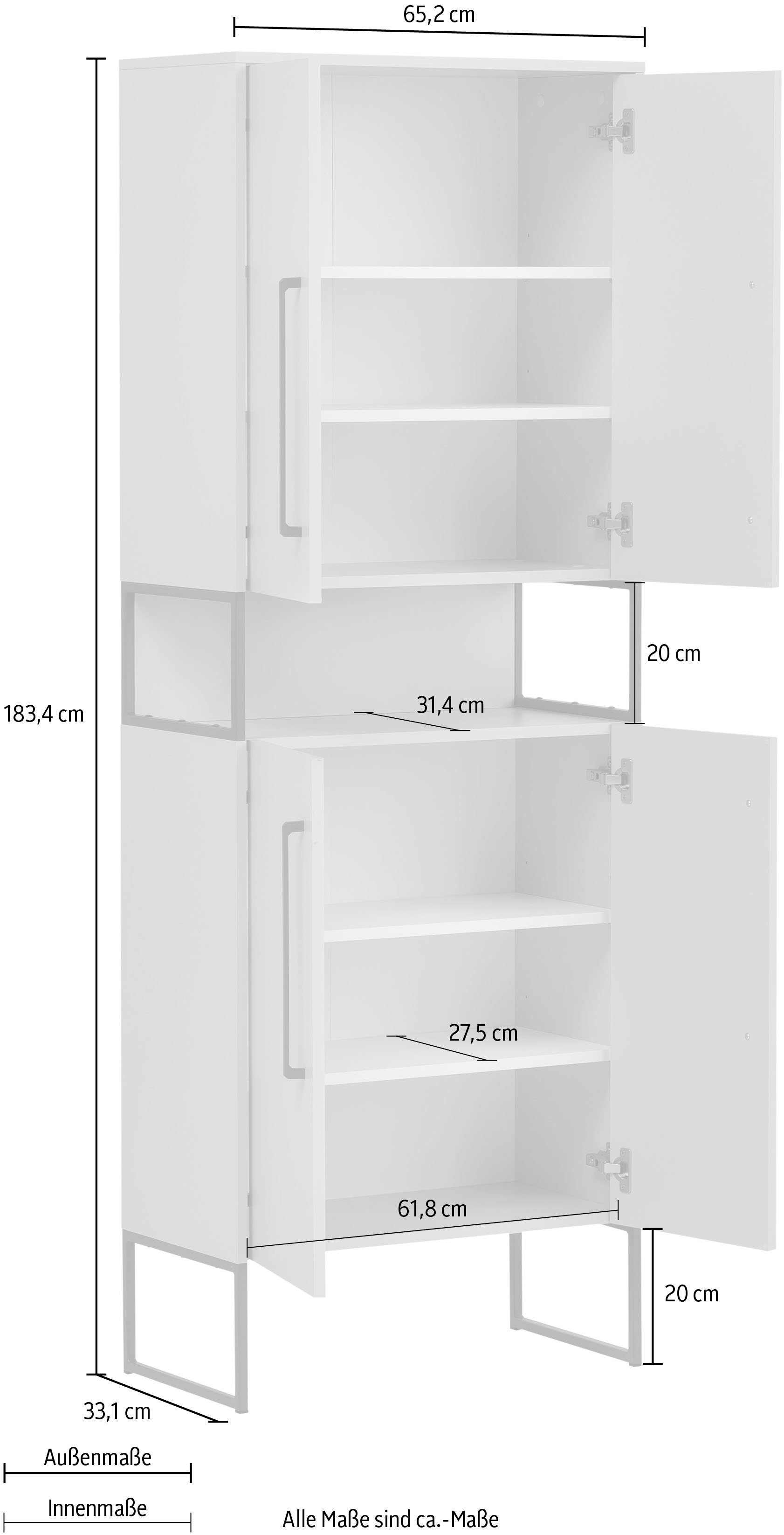 Schildmeyer Hochschrank Limone Breite 65,2 cm