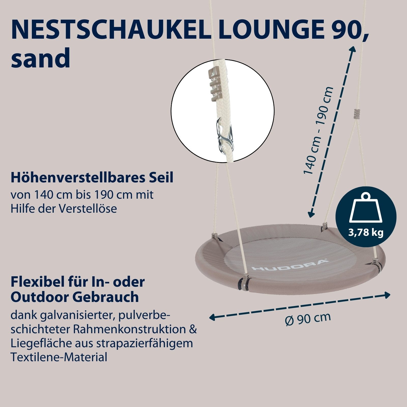 Hudora Nestschaukel Lounge Höhenverstellbare Nestschaukel mit günstig online kaufen