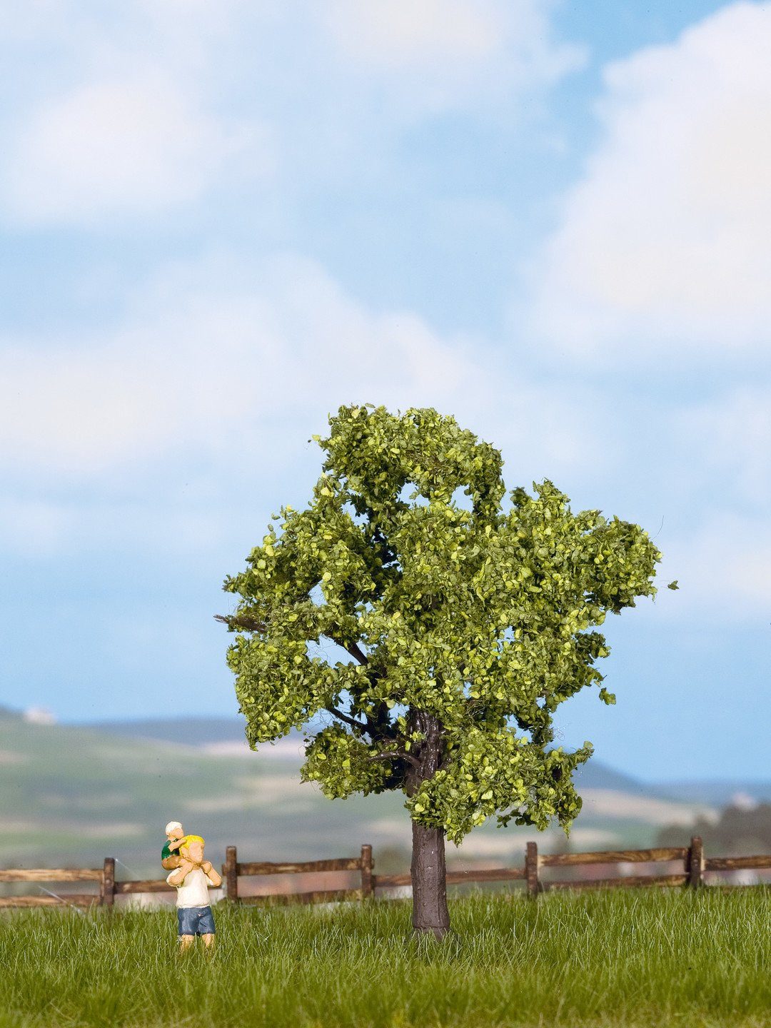 Dekobaum Obstbaum, grüner Miniaturbaum für Modellbau, 7,5 c