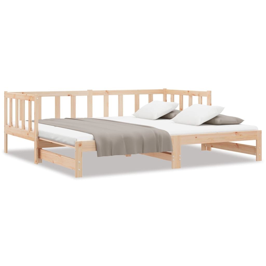 vidaXL Bett Tagesbett Ausziehbar 2x(80x200) cm Massivholz Kiefer günstig online kaufen