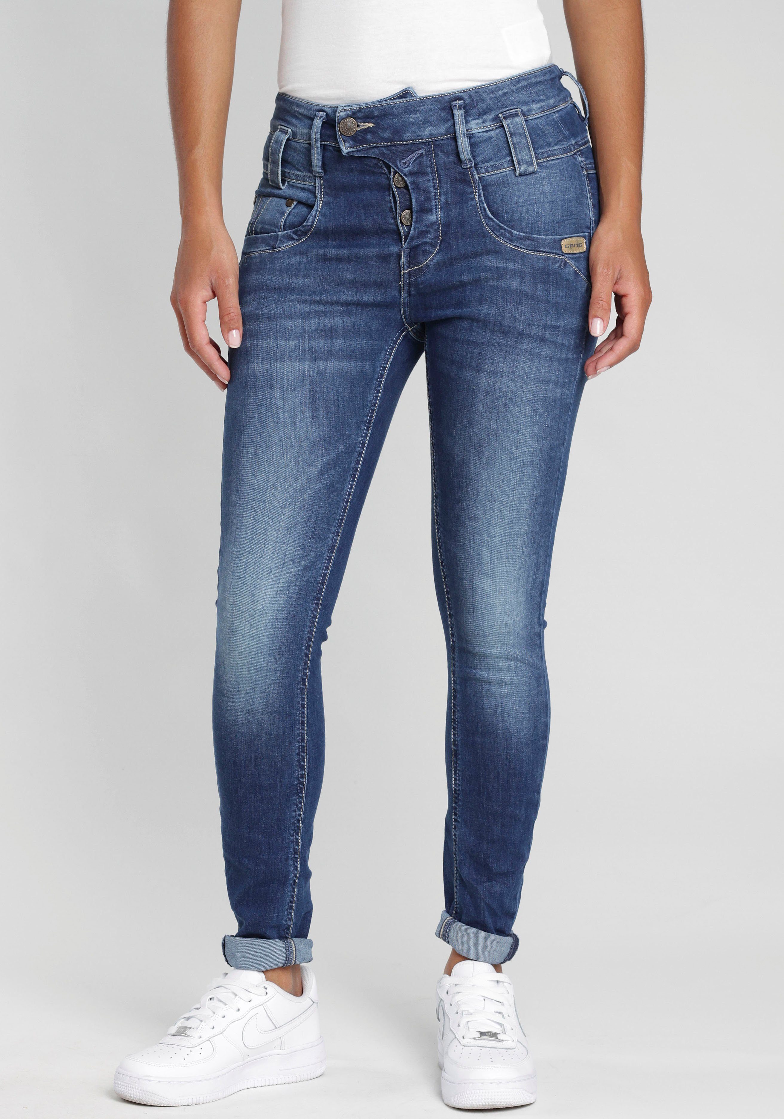 GANG Slim-fit-Jeans »Marge« mit besonderem 4-Knopf-Verschluss online kaufen  | OTTO