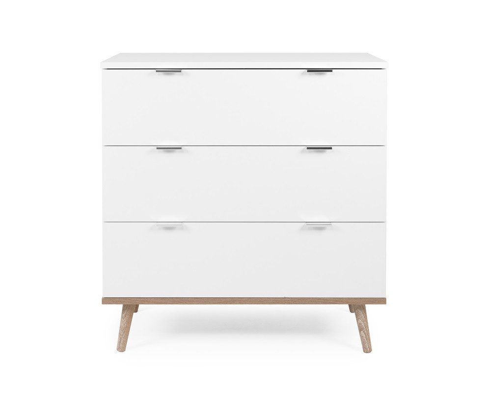 Finori Sideboard Kommode 1 Oslo, Skandinavisch, weiß / Sonoma Eiche