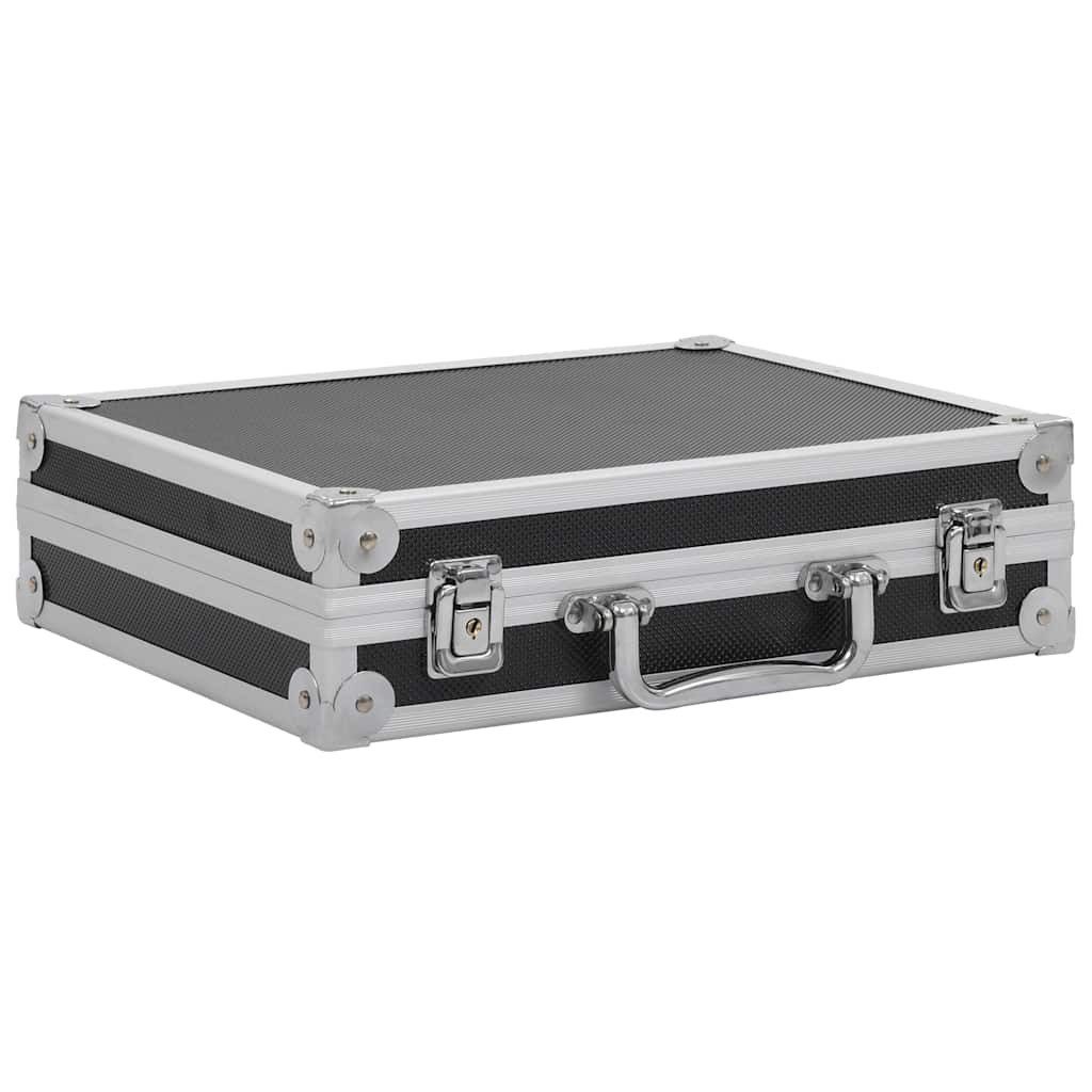 vidaXL Koffer Waffenkoffer Aluminium ABS Schwarz
