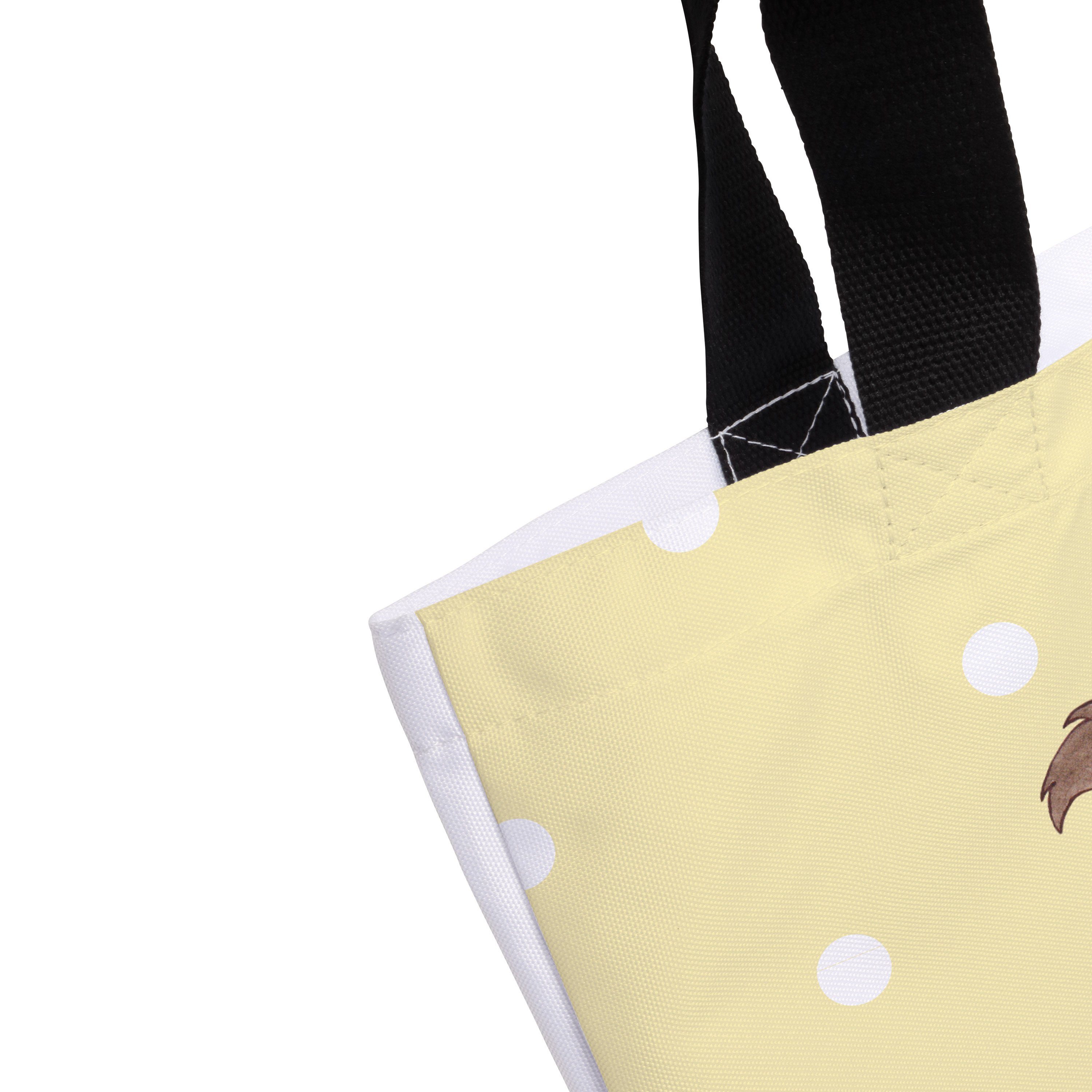 Mr. & Mrs. Panda Shopper - Gelb Pastell Katzenfreund, Schultasche, (1-tlg) Katz Dose - Katze Geschenk