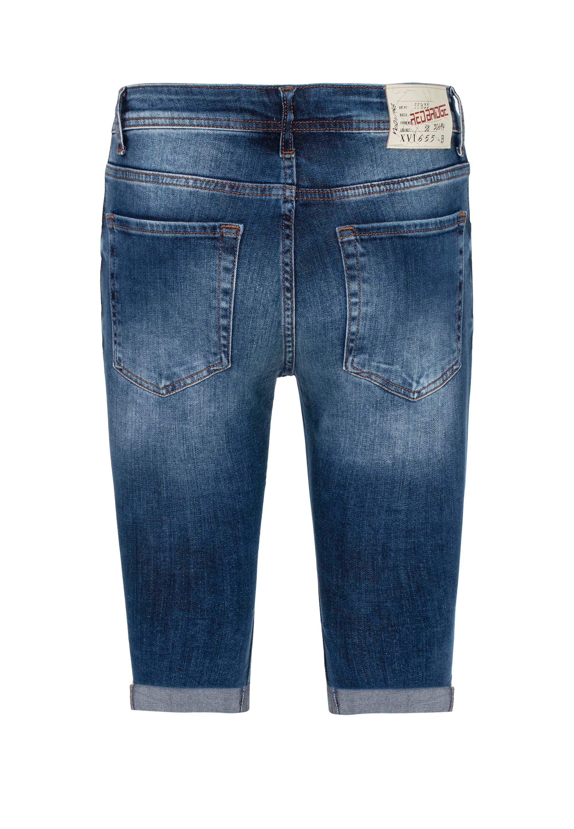 RedBridge Shorts mit trendigen Destroyed-Elementen blau