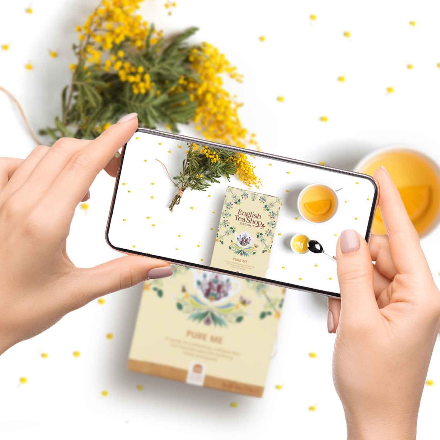 English Tea Shop Tee Pure Me, BIO Wellness-Tee, 20 Teebeutel, Koffeinfreie & säurelose Zutaten machen PureMe zum perfekten Begleiter