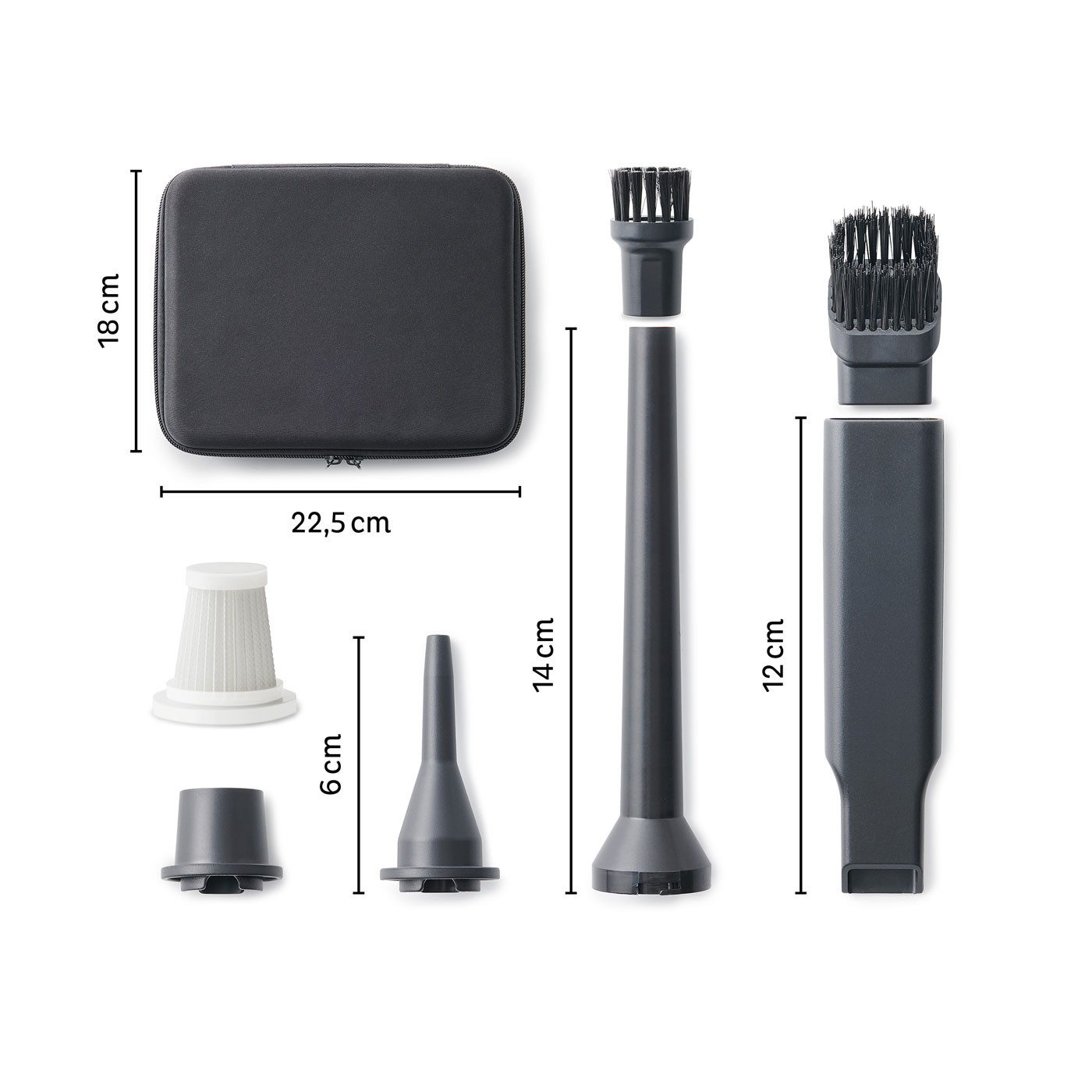 Betty Bossi Handstaubsauger Mini Kabellos Akku 80W HEPA-Filter Staubsauger, 80 W, beutellos, mit Vakuumier- und Gebläse-Funktion, Normal- und Turbofunktion
