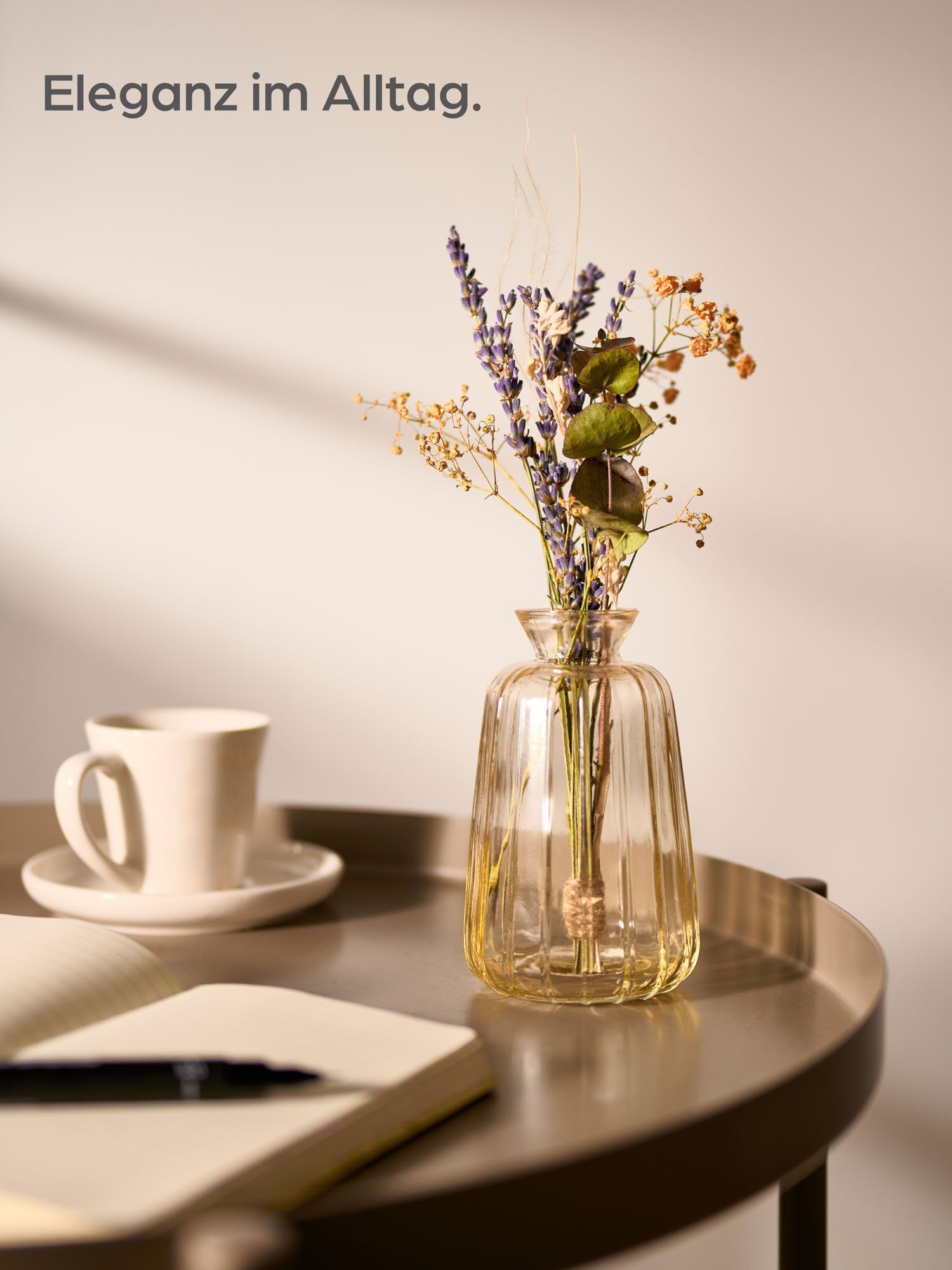 Praknu Tischvase Kleine Glasvasen für Tischdeko - 6er Set - Vintage Charme günstig online kaufen