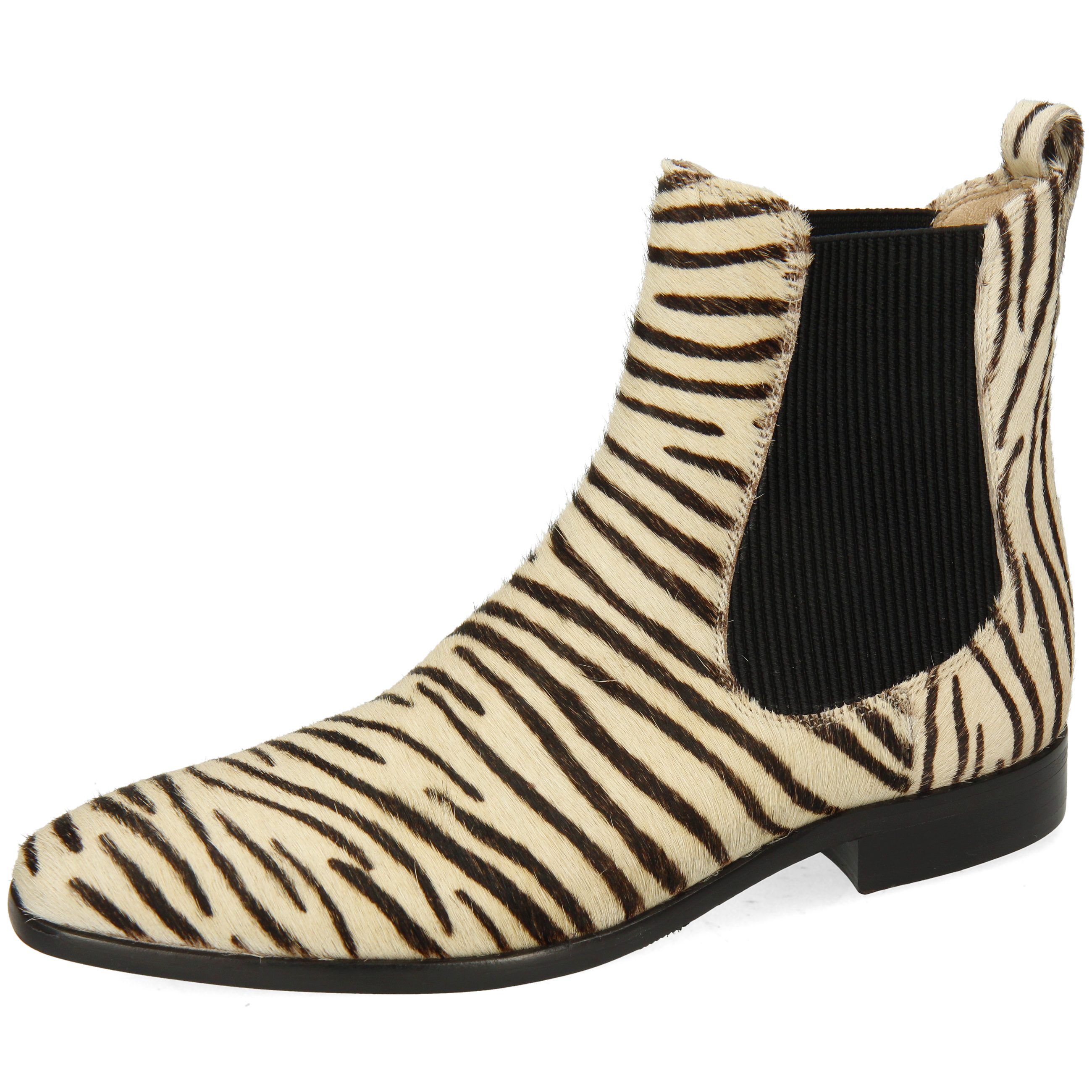 Melvin & Hamilton Emma 8 Stiefelette Hairon Young Zebra Black White | Stiefeletten