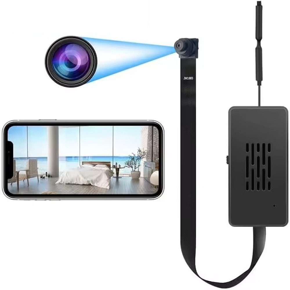 SpionProfi Überwachungskamera Mini Wifi Kamera IP Live Wlan Knopf Einbau Video Ton Aufnahme (Außenbereich, Innenbereich, 1-tlg., WLAN WIFI P2P LIVE Kamera mit 120° Aufnahmewinkel & Bewegungsmelder)