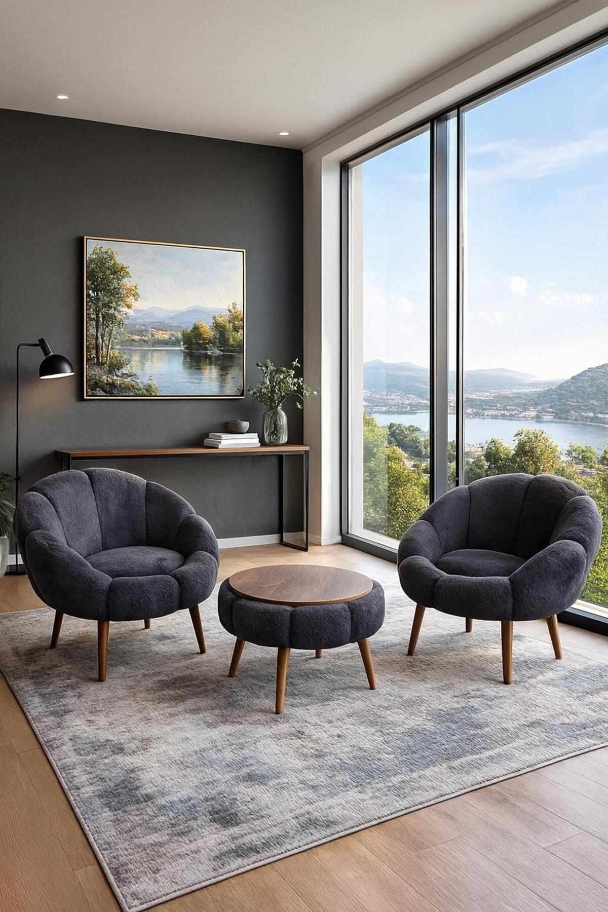 Skye Decor Sofa Lida Ohrensessel Set, 3 Teile, 3-teiliges Set
