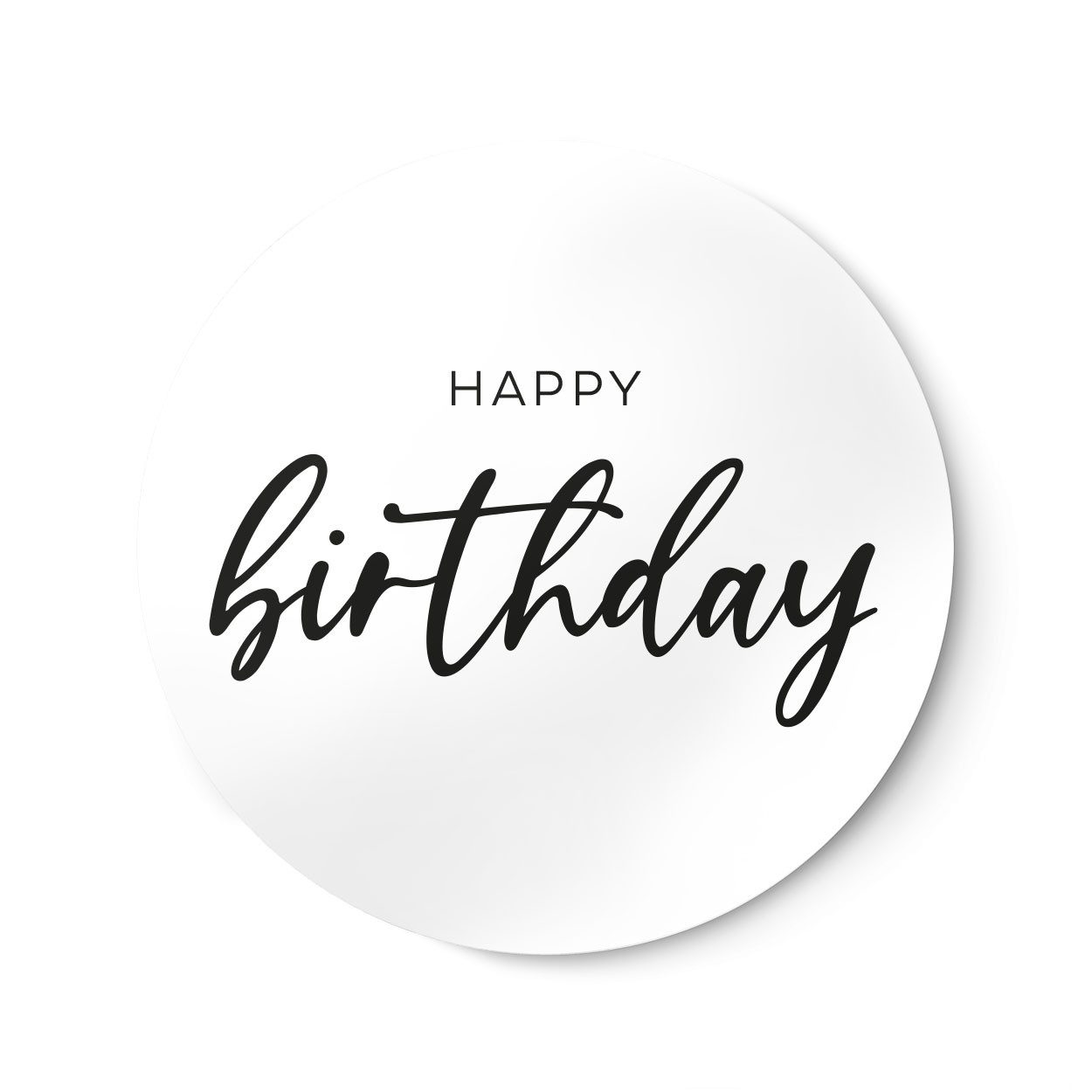 NORDEULE Aufkleber Happy Birthday, Runde Sticker im Set, (40tlg), ideal für Geburtstagsgeschenke Tischdeko Einladungskarten DIYs