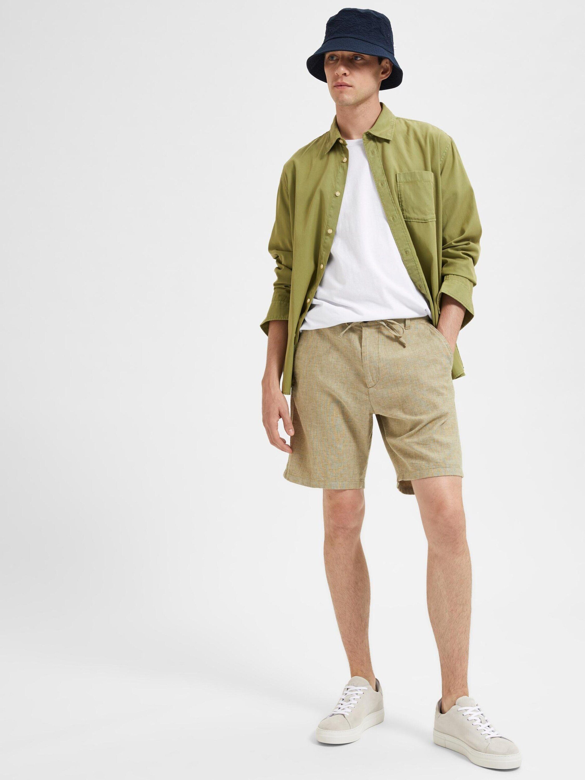 SELECTED 16087638 Brody Sporthose OATMEAL HOMME W. (1-tlg) MIXED Olive Branch