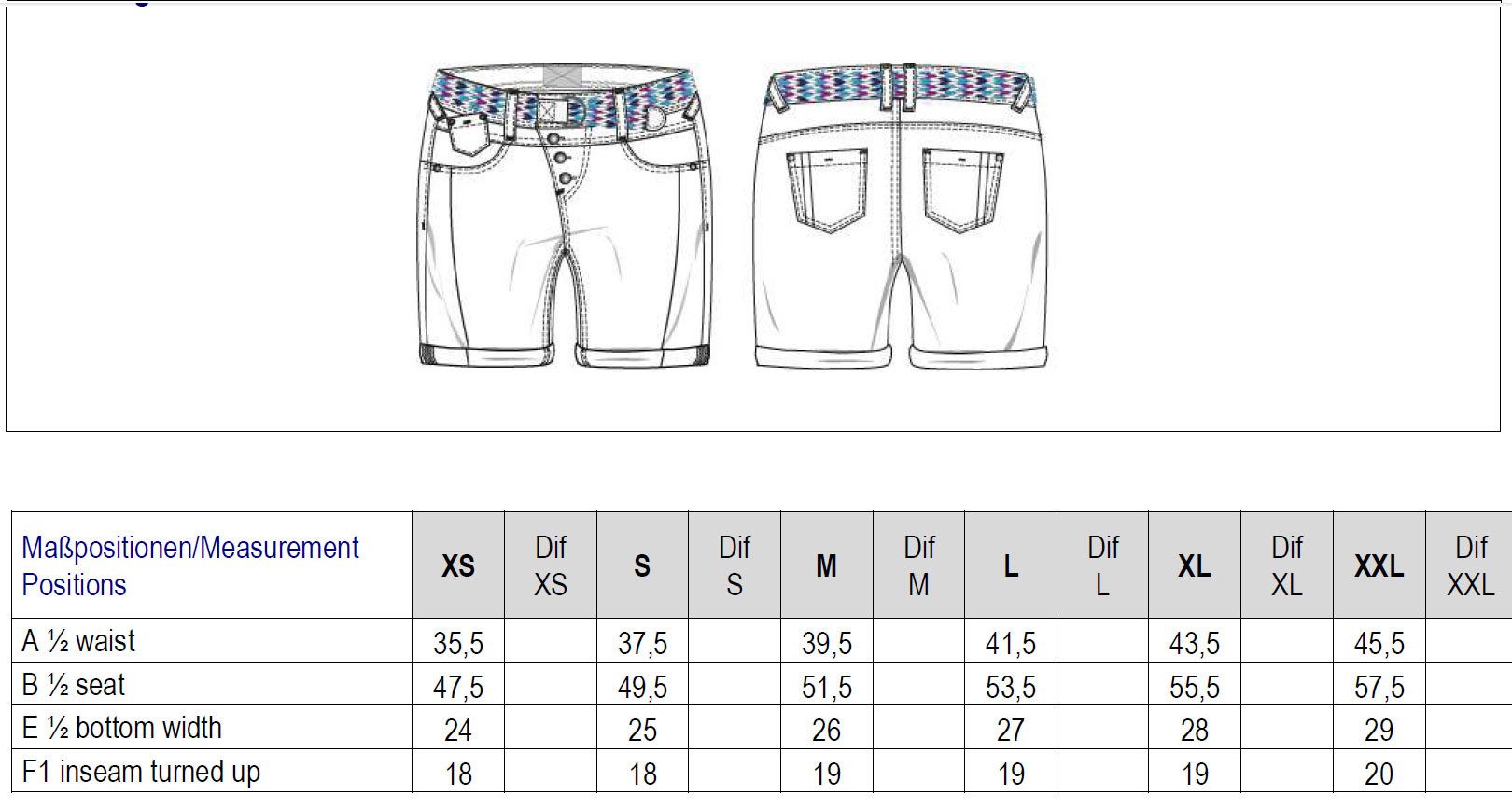 SUBLEVEL Shorts Damen Bermudas kurze Hose Baumwolle Jeans Sommer Chino Stoff