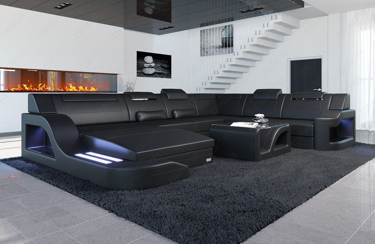 Sofa Dreams Wohnlandschaft XXL Ledersofa Palermo günstig online kaufen
