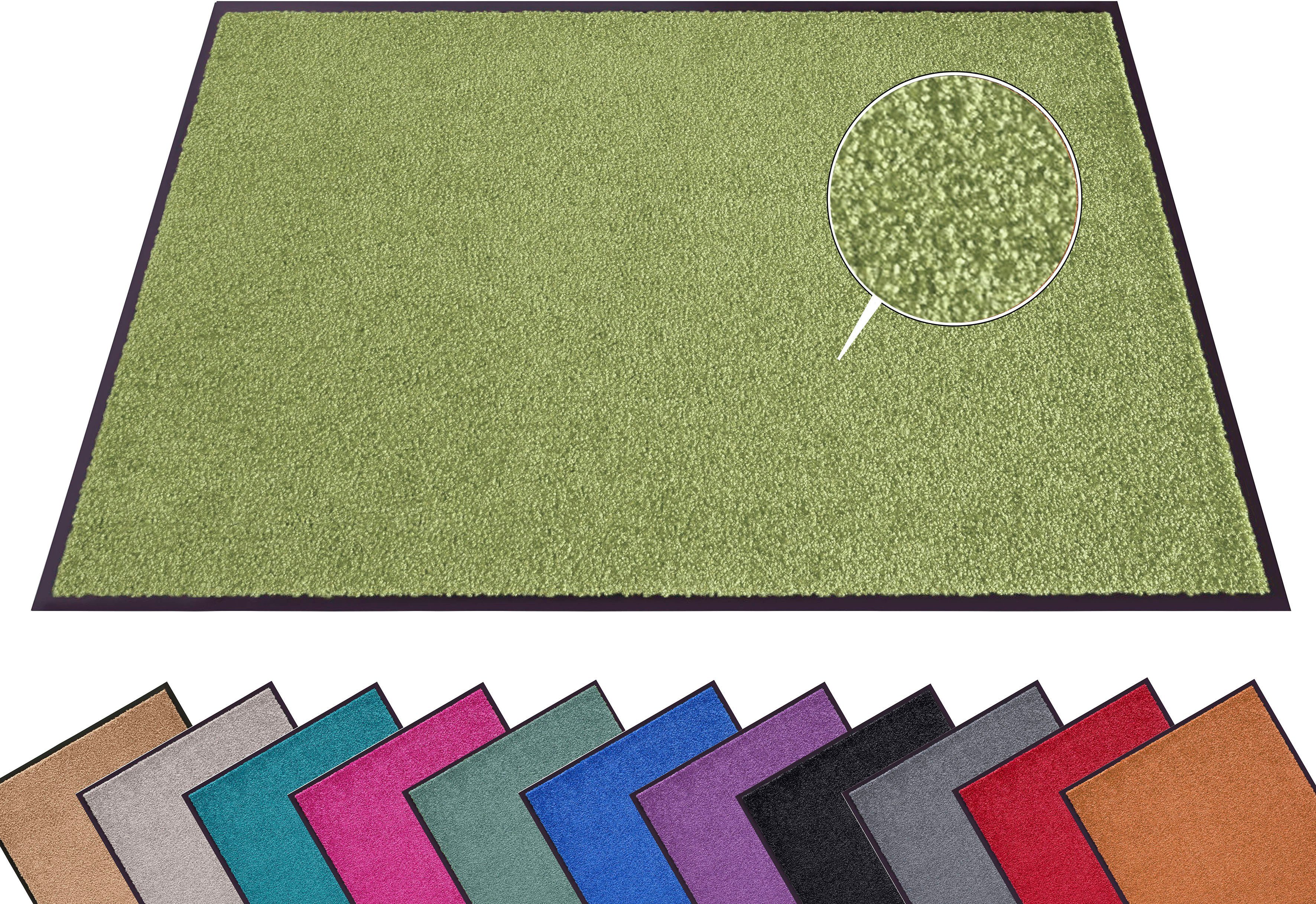 HANSE Home Fußmatte Wash & Clean, rechteckig, Höhe: 7 mm, Schmutzfangmatte, Türmatte, In- und Outdoor, Teppich, Läufer, waschbar
