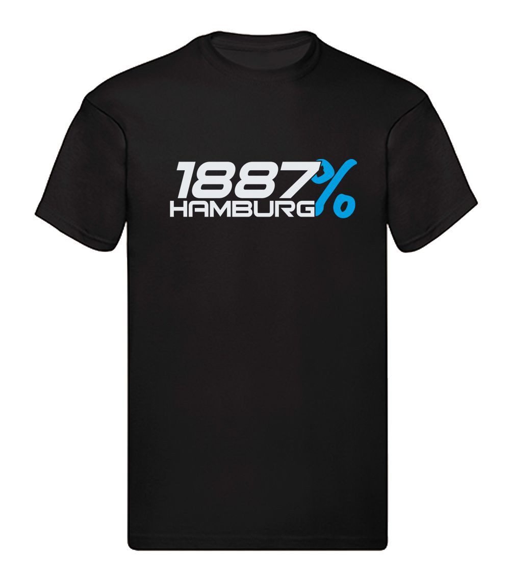 G-graphics T-Shirt 1887% Hamburg (1-tlg) Herren T-Shirt mit einem Motiv für den echten Fan