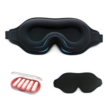 LENBEST Schlafmaske Schlafmaske Schlafmaske, Kommt mit Ohrstöpseln, 1-tlg., Kommt mit Ohrstöpseln, 3D Konturierte