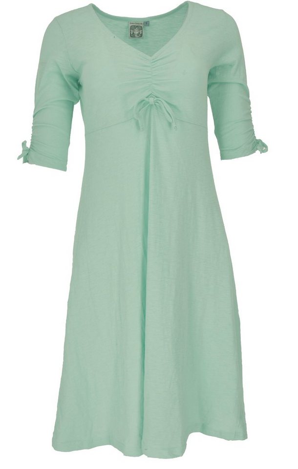 Guru-Shop Midikleid Midikleid aus Bio-Baumwolle, Basic Kleid.. alternative Bekleidung