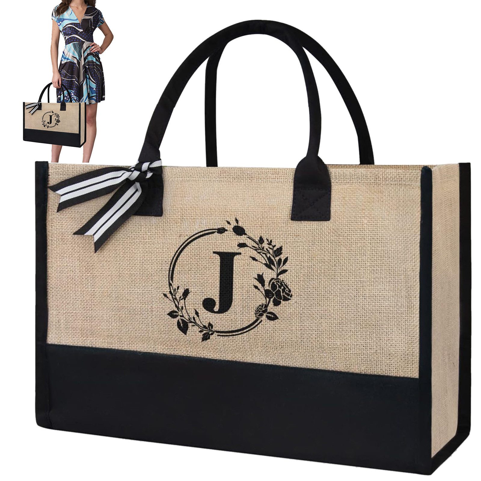 REDOM Tragetasche Buchstabentasche Stofftasche Freizeittasche Damen günstig online kaufen