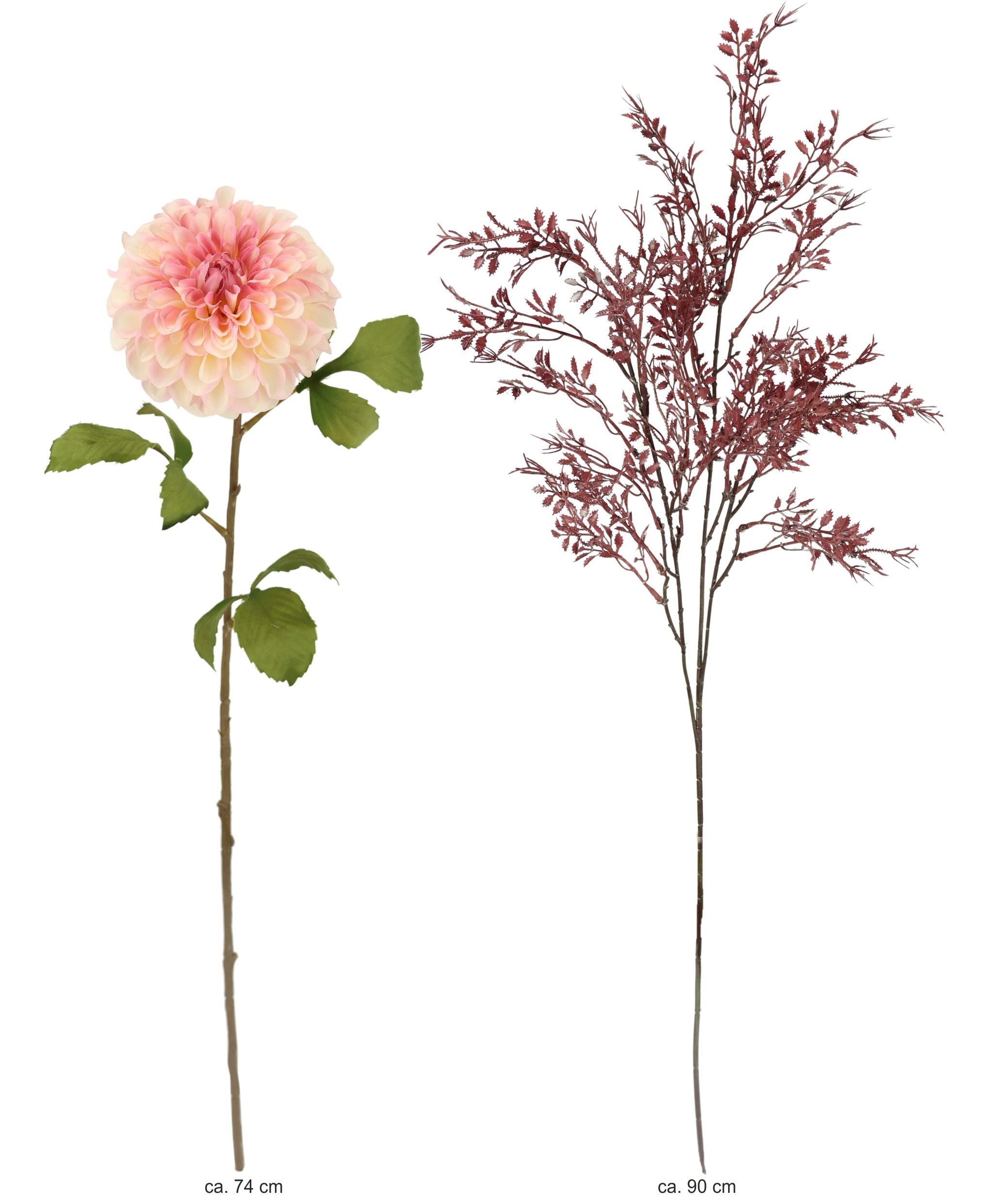 Kunstblumenstrauß Kunstblumen Set Dahlie1, I.GE.A., Höhe günstig online kaufen