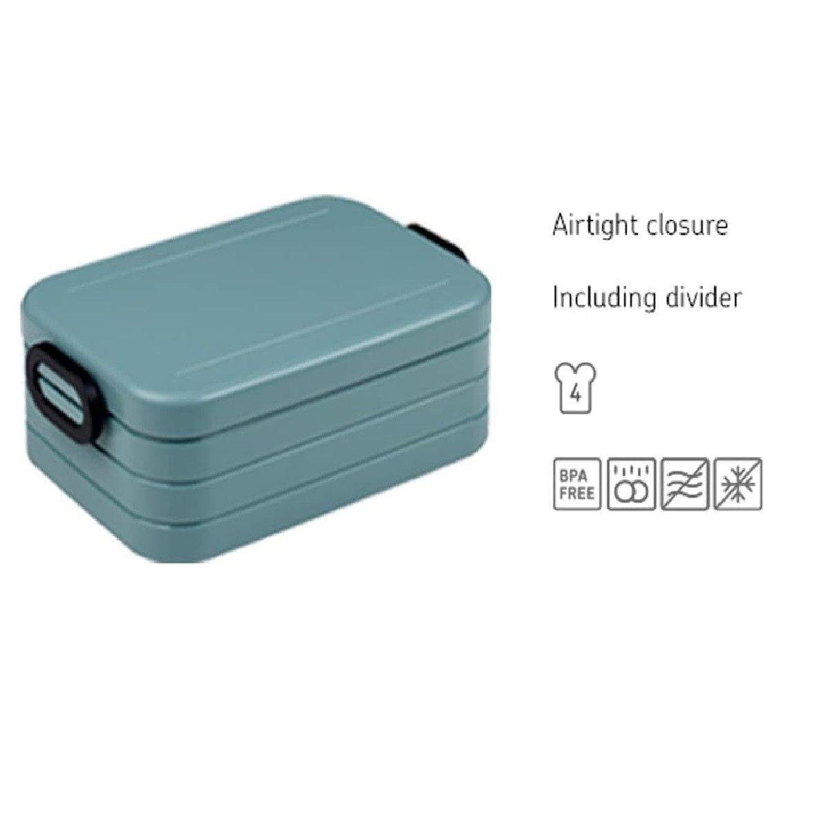 Mepal Lunchbox Lunchbox Take a Break Midi, 900 ml, für 2 Sandwiches, Essensbox mit Unterteilung, spülmaschinenfest, Vivid Mauve