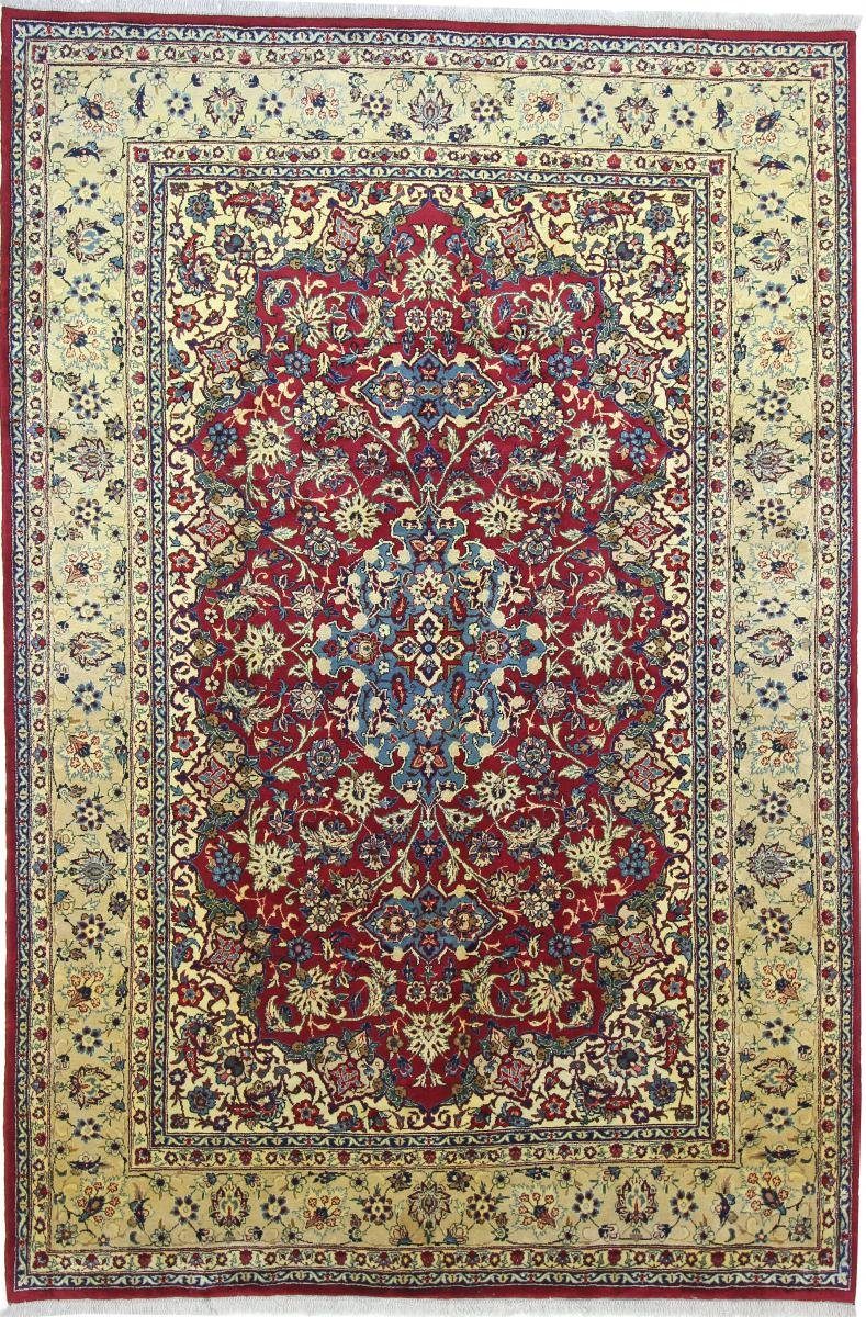 Orientteppich Yazd 201x302 Handgeknüpfter Orientteppich / Perserteppich, Nain Trading, rechteckig, Höhe: 12 mm