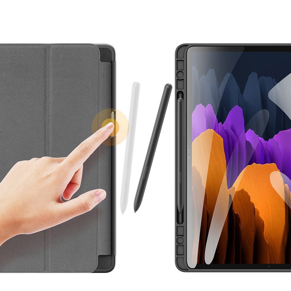 Dux Ducis Tablet-Hülle Domo kompatibel mit Samsung Galaxy Tab S7 / S8 11", Standfunktion, Stifthalter und faltbares Smart Cover – Bild 3 von 5