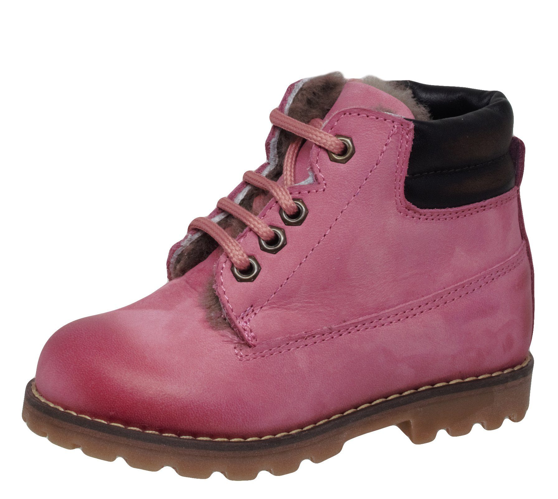 Dianetti Dianetti 3471 Hohe Sneaker Leder Lammfell Winter Stiefel Schnürstiefelette