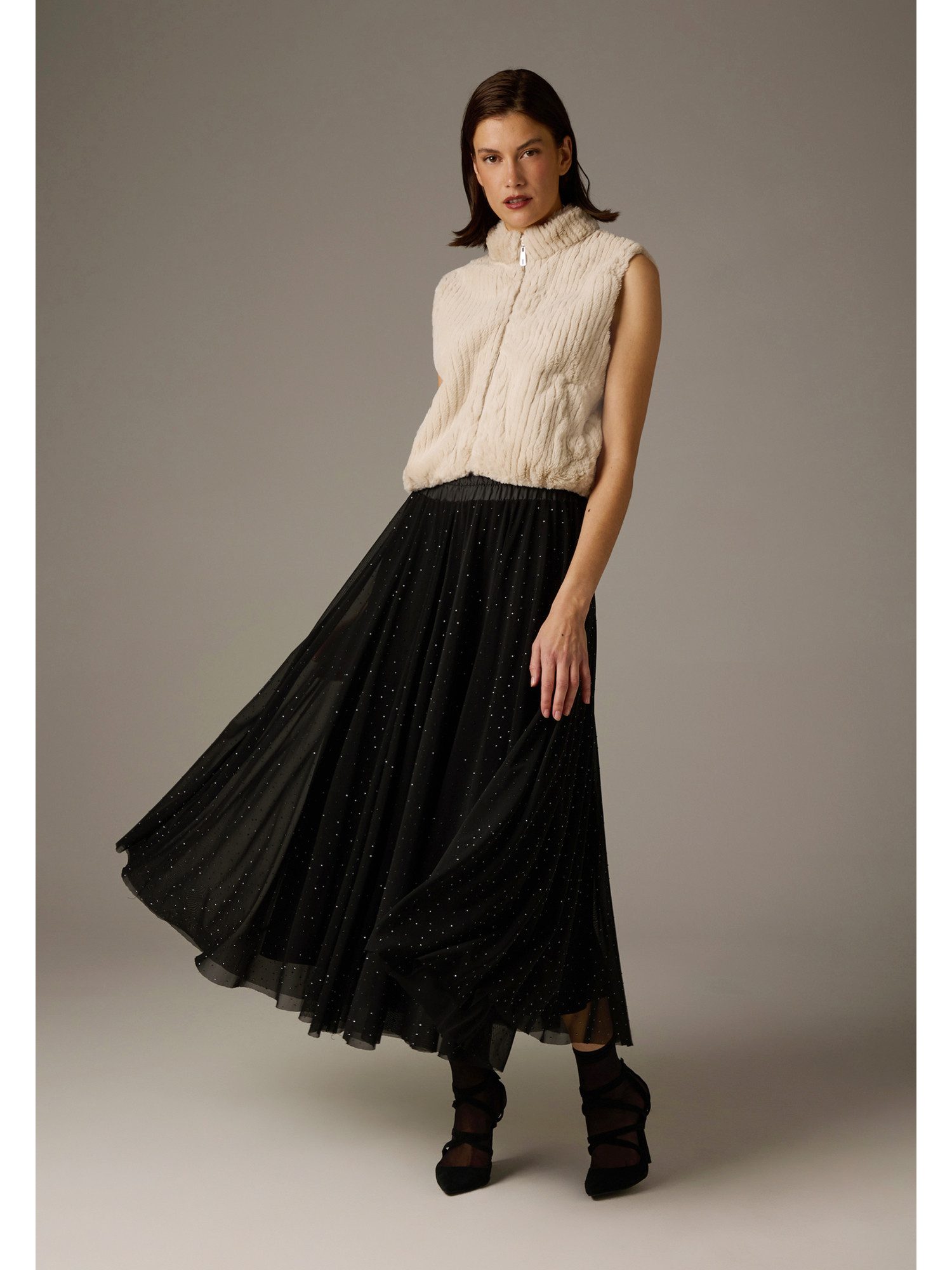 MORE&MORE Strickweste kuschelige Fellimitatweste günstig online kaufen