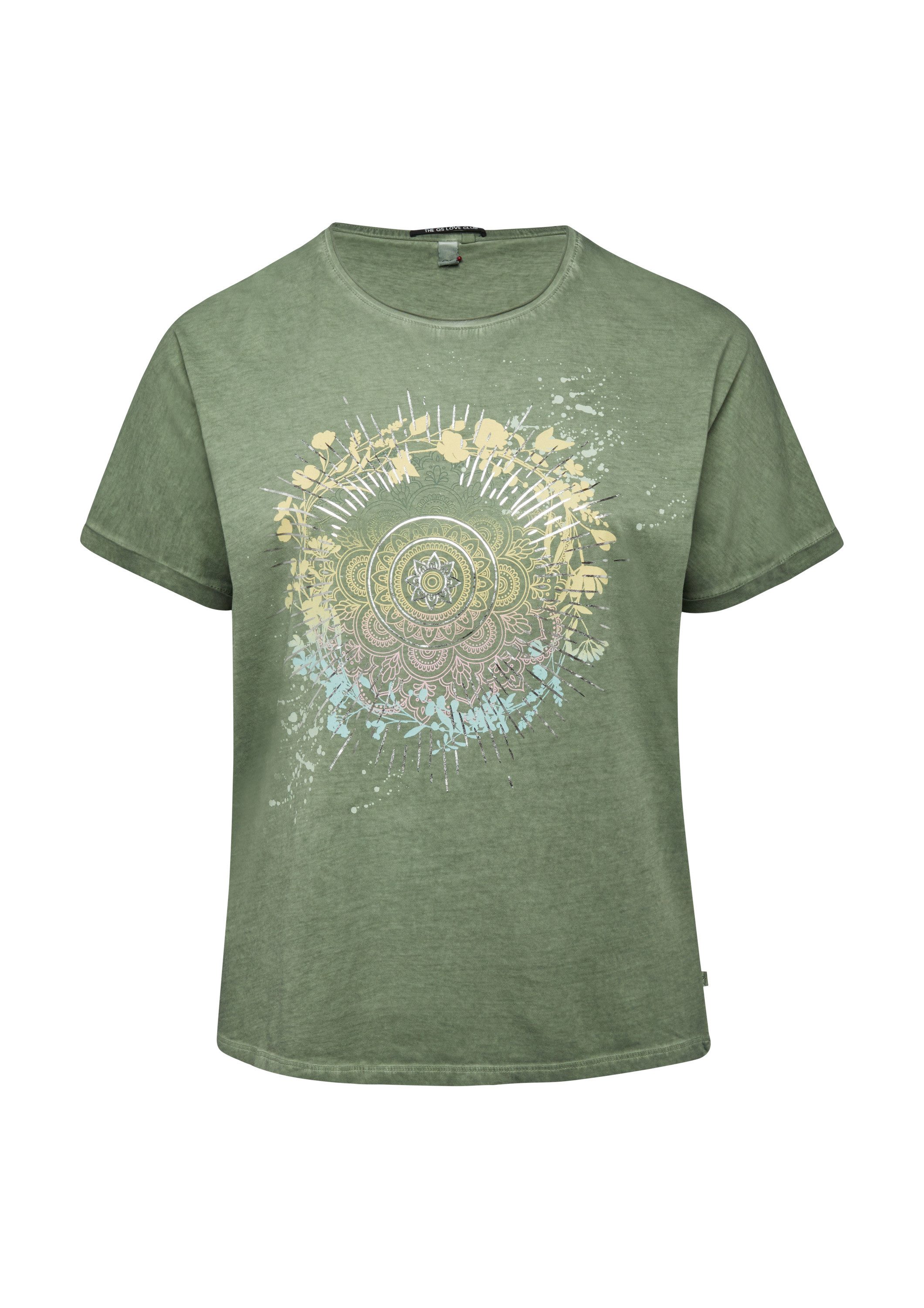 QS Kurzarmshirt T-Shirt T-Shirt mit Frontprint im Loose Fit und Fledermausä günstig online kaufen