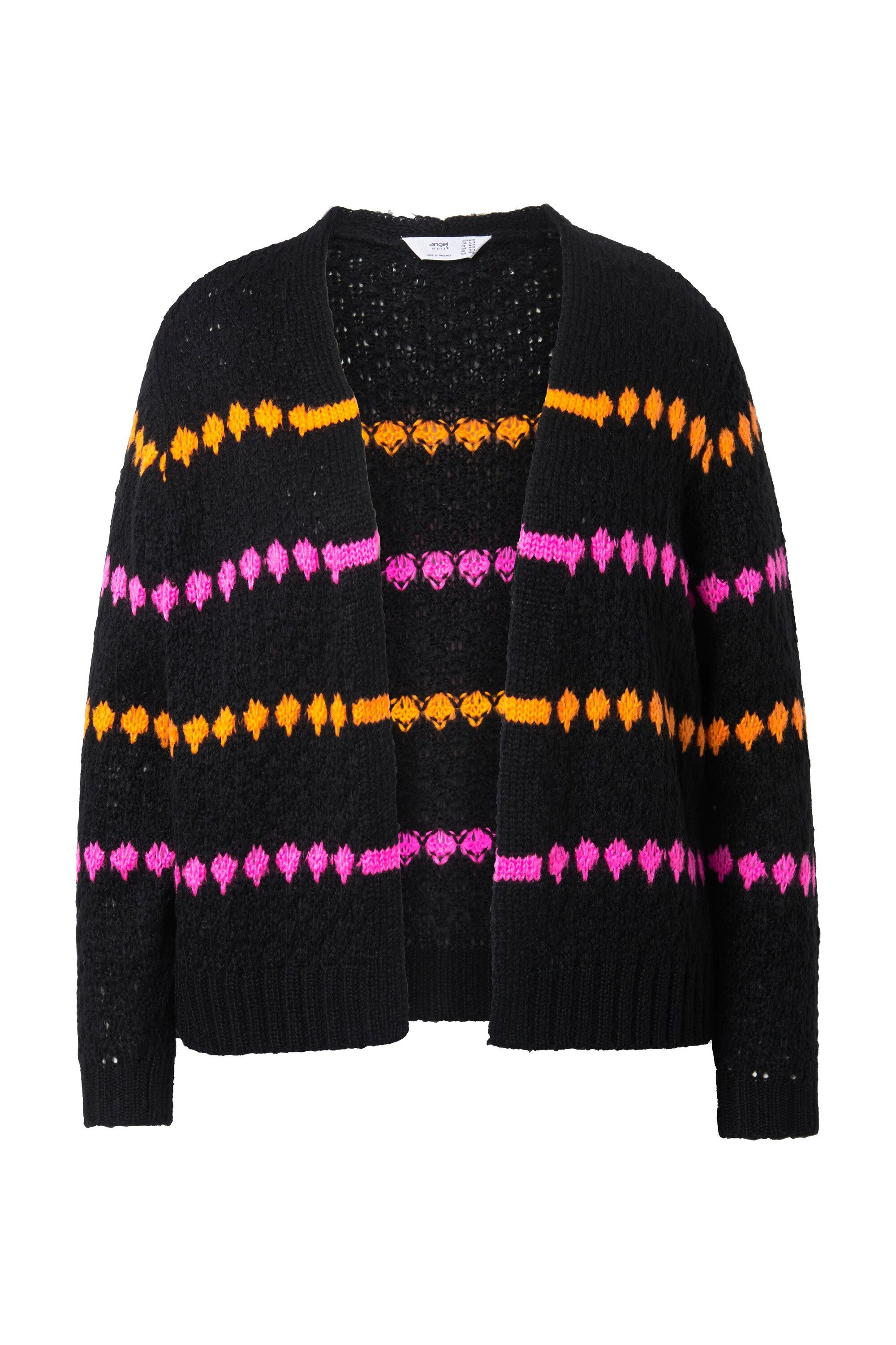 Angel of Style Strickjacke Strickjacke Straight Fit Neon-Details günstig online kaufen