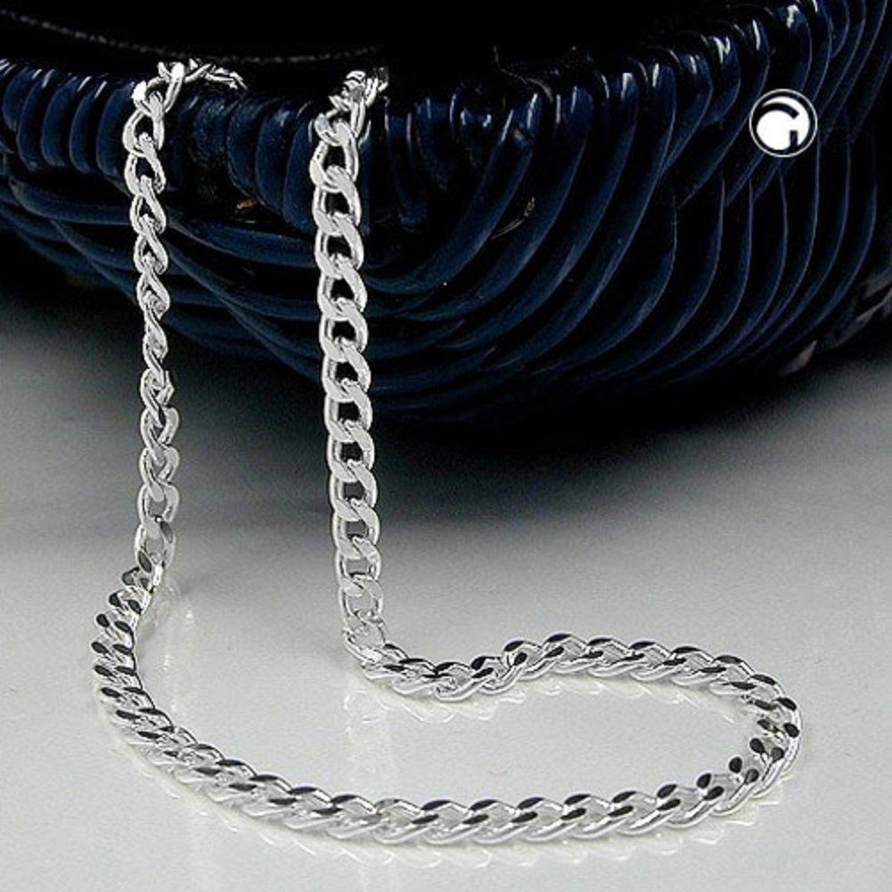 unbespielt Gliederarmband Armband Silberschmuck Herren für cm inklusive kleiner diamantiert Flachpanzerkette Damen 925 Schmuckbox, 3mm und Silber 19