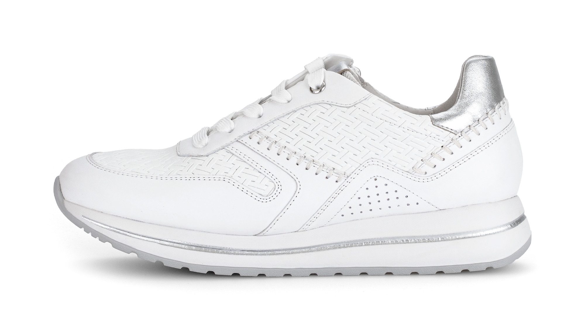 Gabor DAVOS Keilsneaker, Freizeitschuh, Halbschuh, Schnürschh mit Flechtmuster, H-Weite