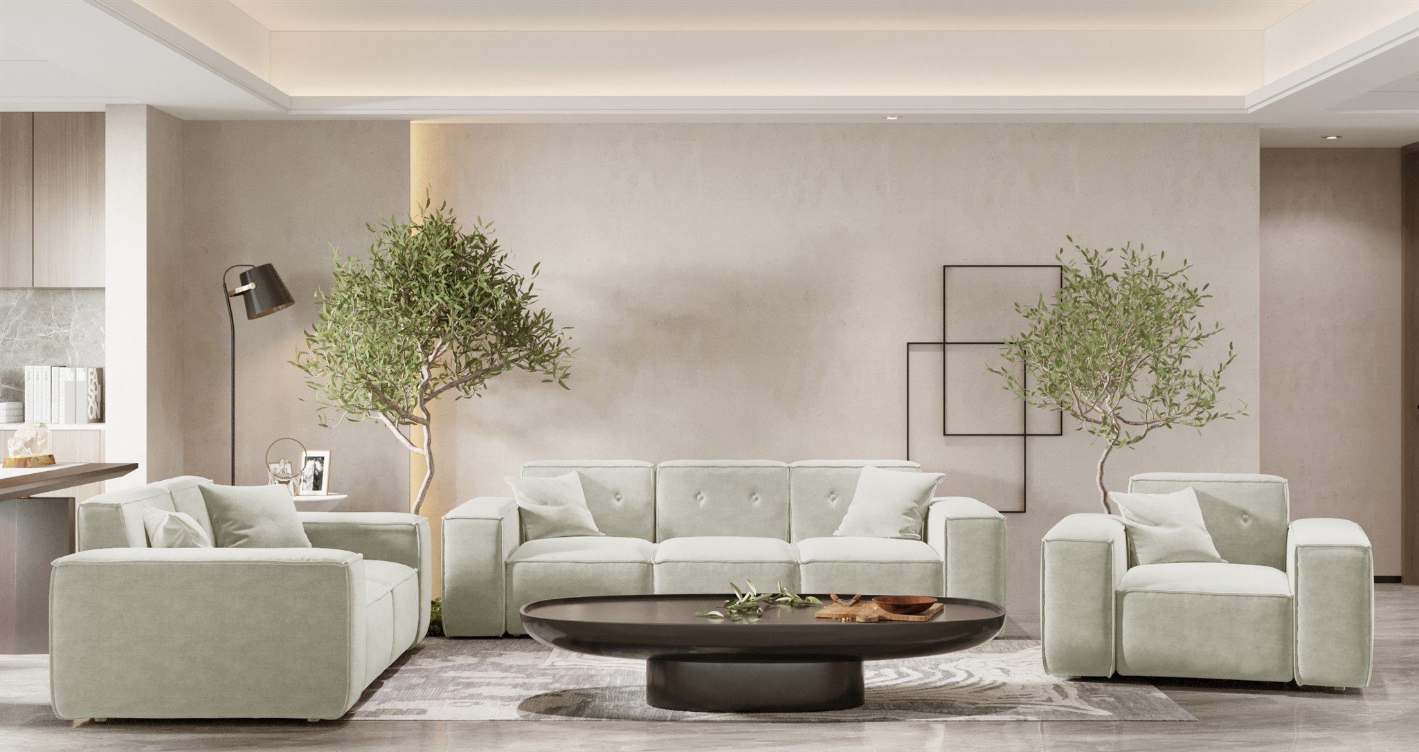 Fun Möbel Sofa Designersofa CESINA 3-Sitzer günstig online kaufen