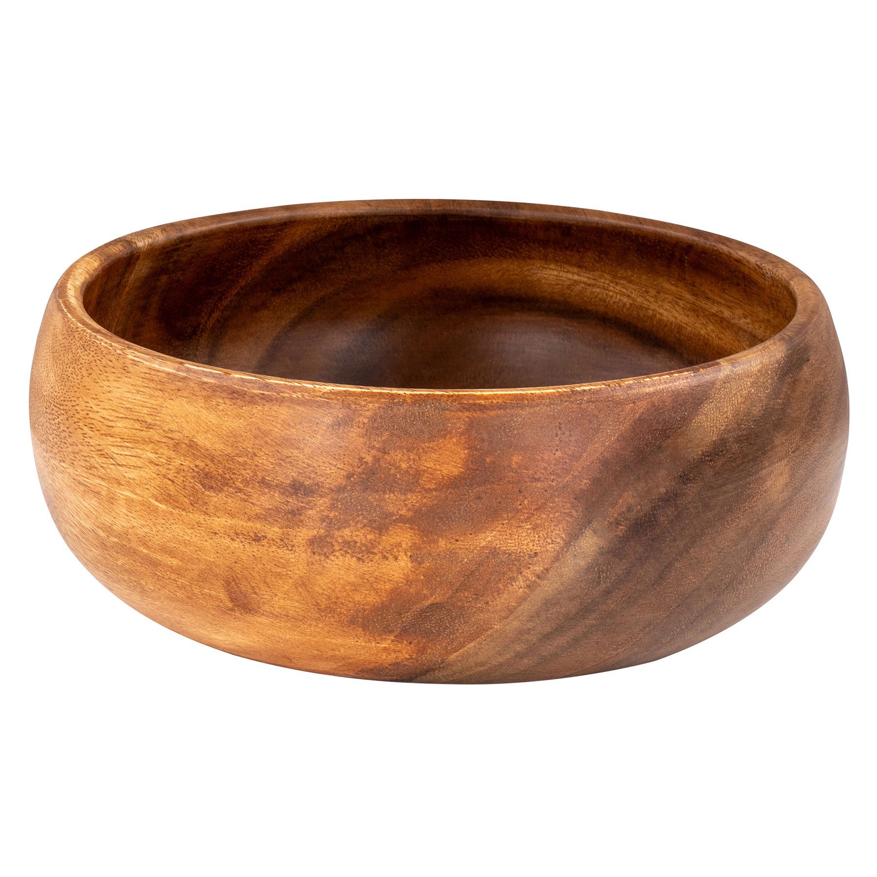 Levandeo® Dekoschale, Holzschale 25cm Rund Akazie Obstschüssel Salatschüssel Dekoschale