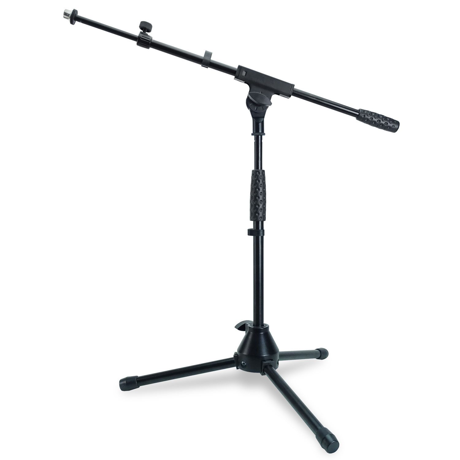 keepdrum Mikrofonständer keepdrum Mikrofonständer MS01T niedriges Stativ mit Galgen, (ausziehbar, Dreibein-Stativ), zusammenklappbar