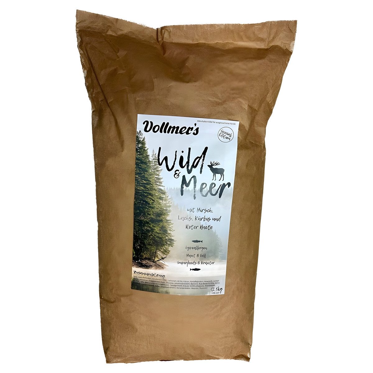 Vollmer's Wild & Meer 12,5 kg, Trockenfutter für: Hund