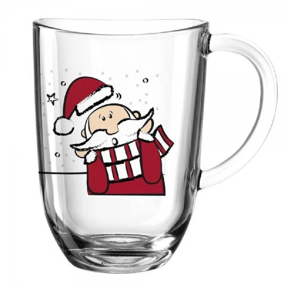 LEONARDO Geschirr Leonardo Tasse hitzebeständiges Glas Weihnachtsmann (380m günstig online kaufen