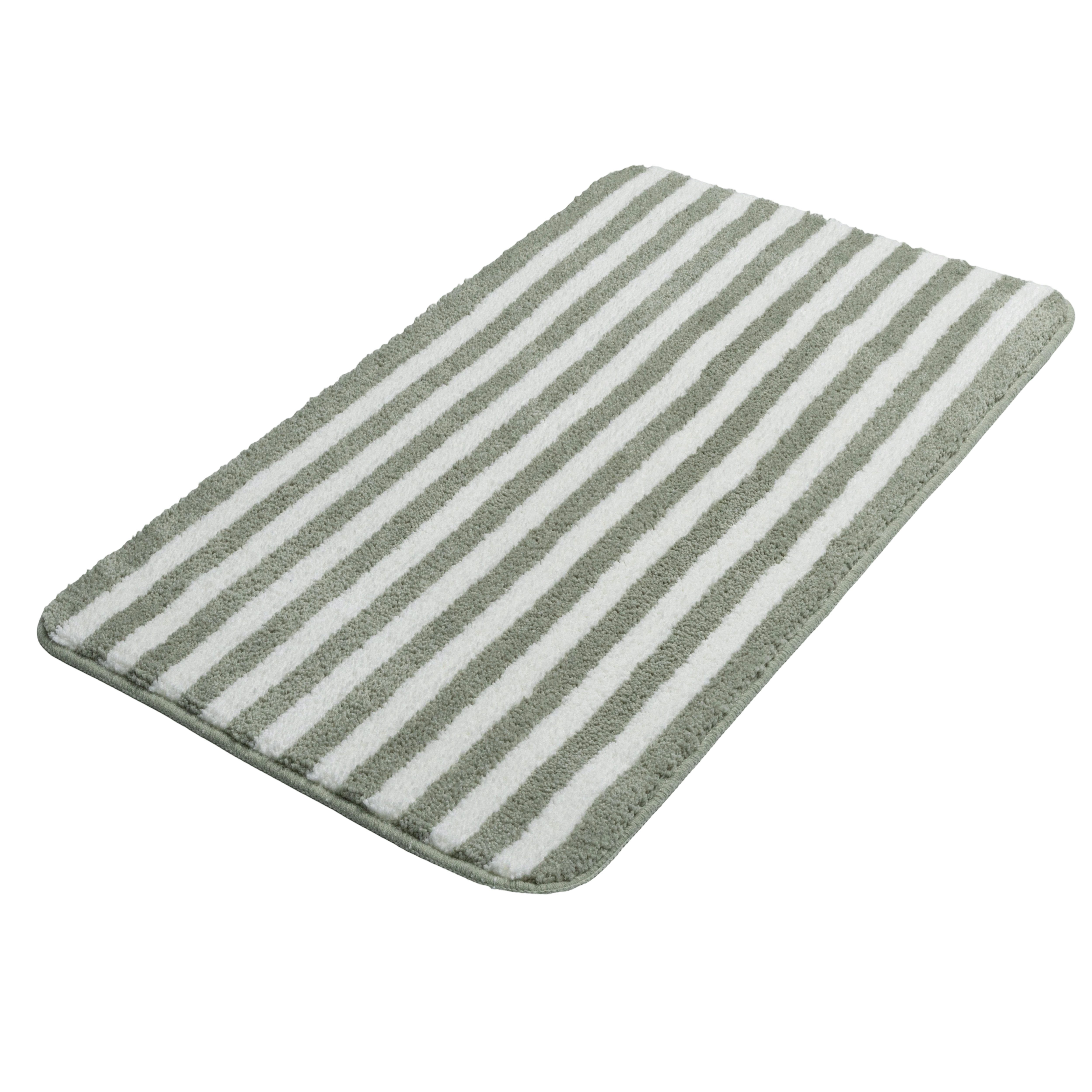 OTTO home Badematte Streifen, Jannika, Badvorleger, Badezimmer Teppich, Höhe 12 mm, rutschhemmend beschichtet, schnell trocknend, fußbodenheizungsgeeignet, Poly – Bild 2 von 5