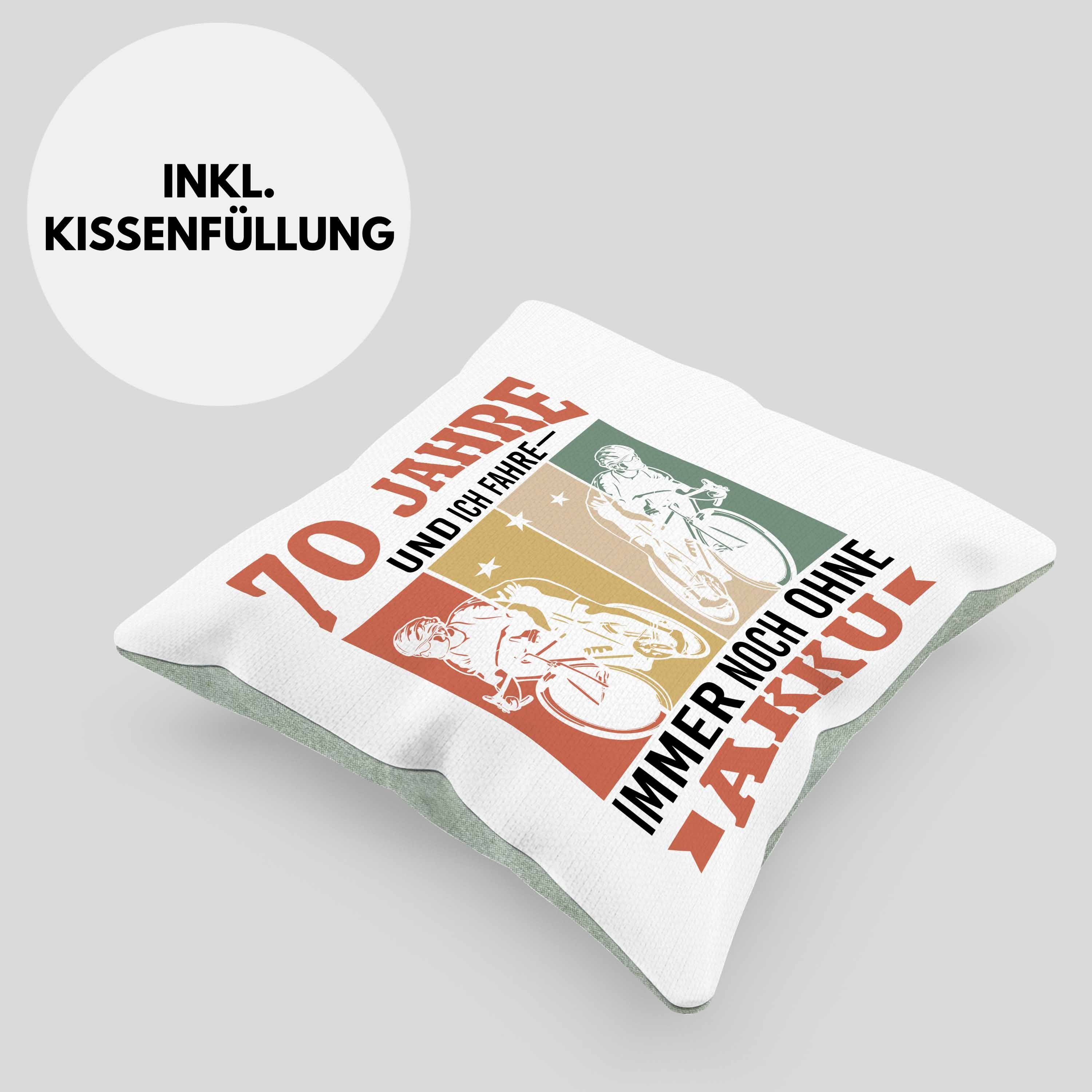 Jahre Trendation mit Dekokissen Grün 70 - 40x40 Kissen Trendation Füllung für Geschenkidee