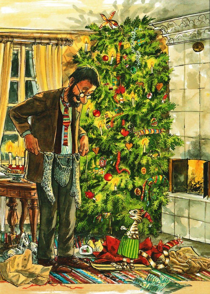 postkarten-universum.de Postkarte Postkarten-Set "Weihnachten mit Pettersson und Findus" – Bild 2 von 5