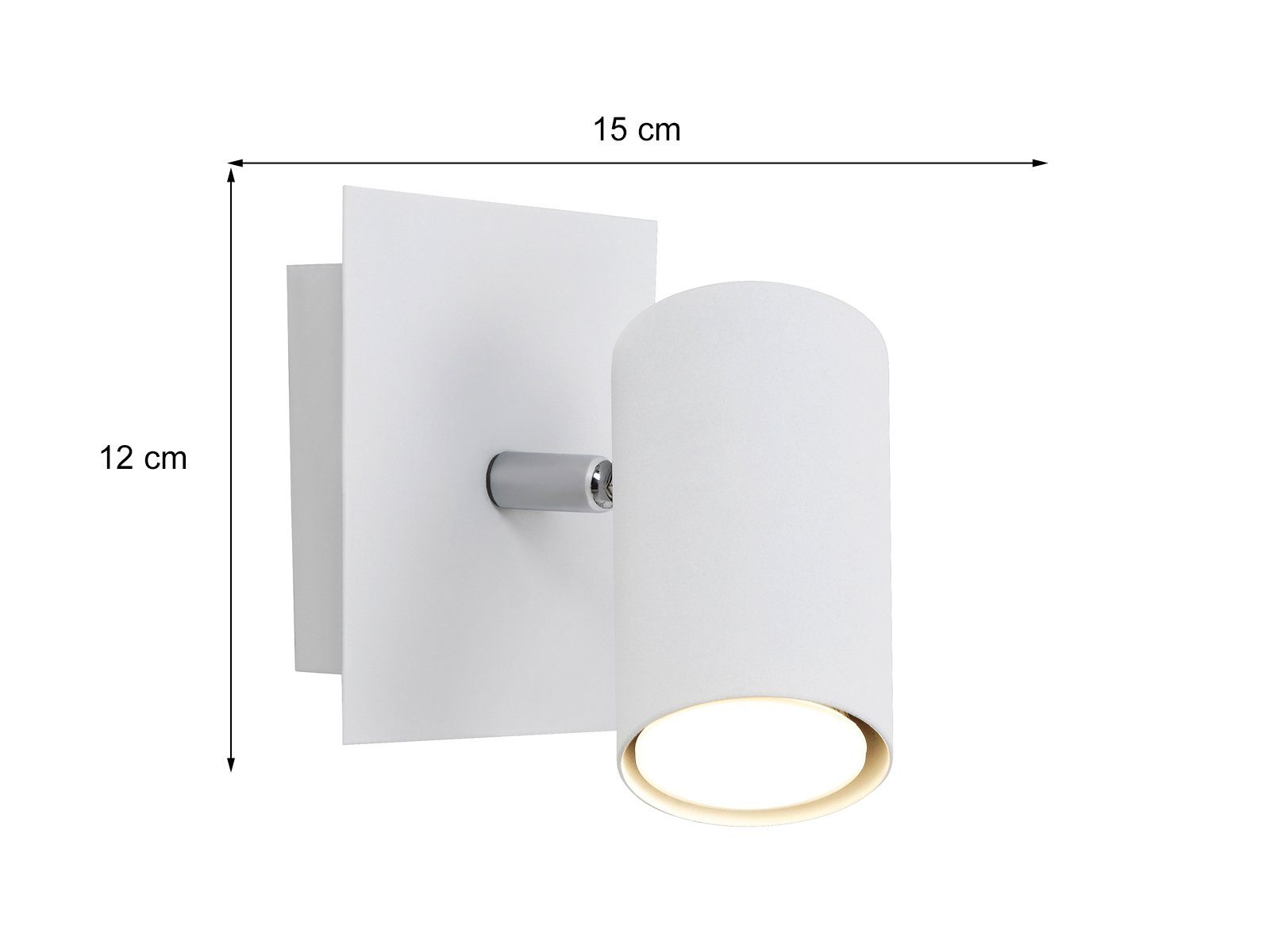 TRIO Leuchten LED Wandstrahler, Dimmfunktion, LED wechselbar, Warmweiß, innen kleine Lese-lampe Bett, Lichtspots Wand Treppenhaus, Höhe 15cm