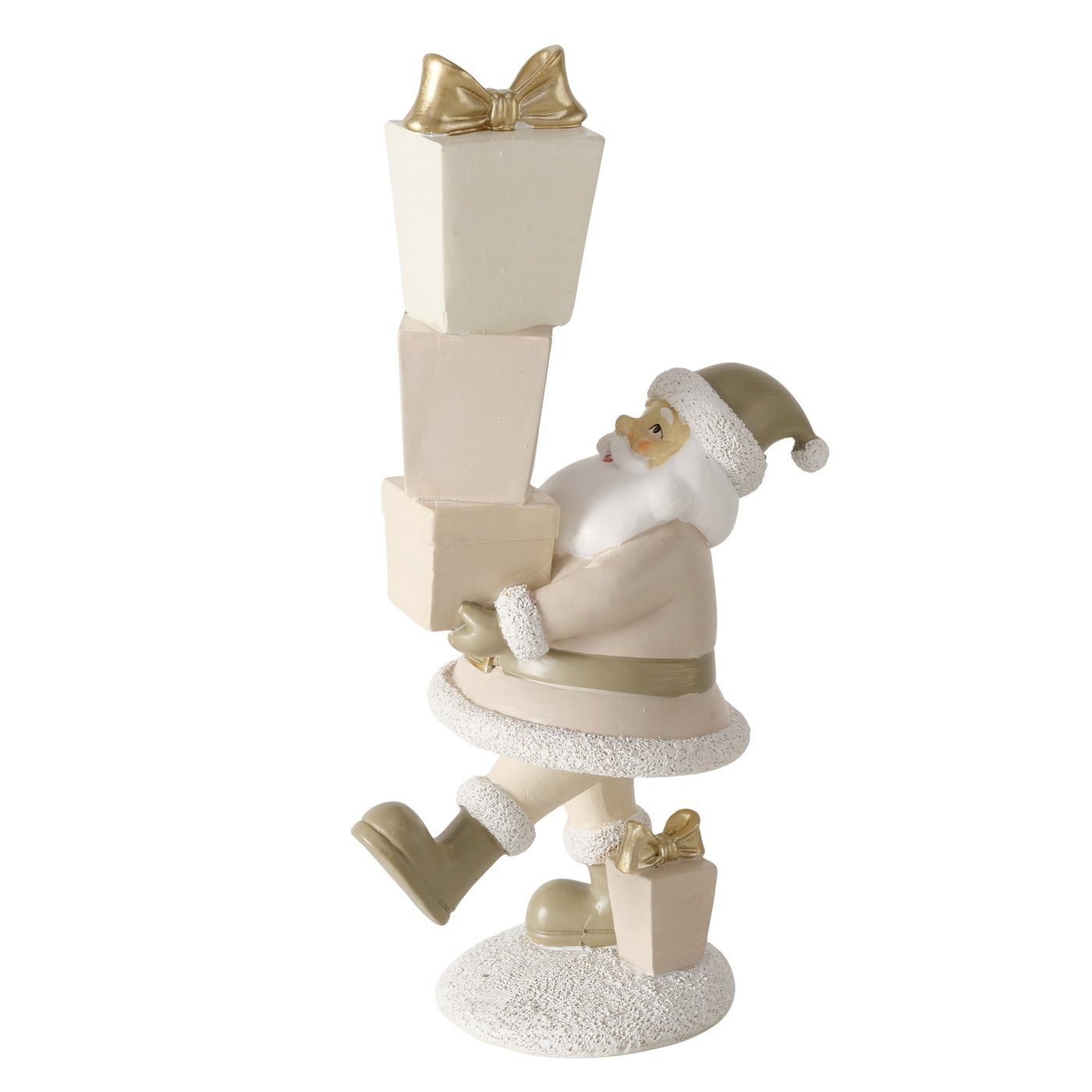 MF Weihnachtsfigur Weihnachtsfigur Aden Weihnachtsmann mit Geschenke Weihnachtsdeko 23cm (1 St)