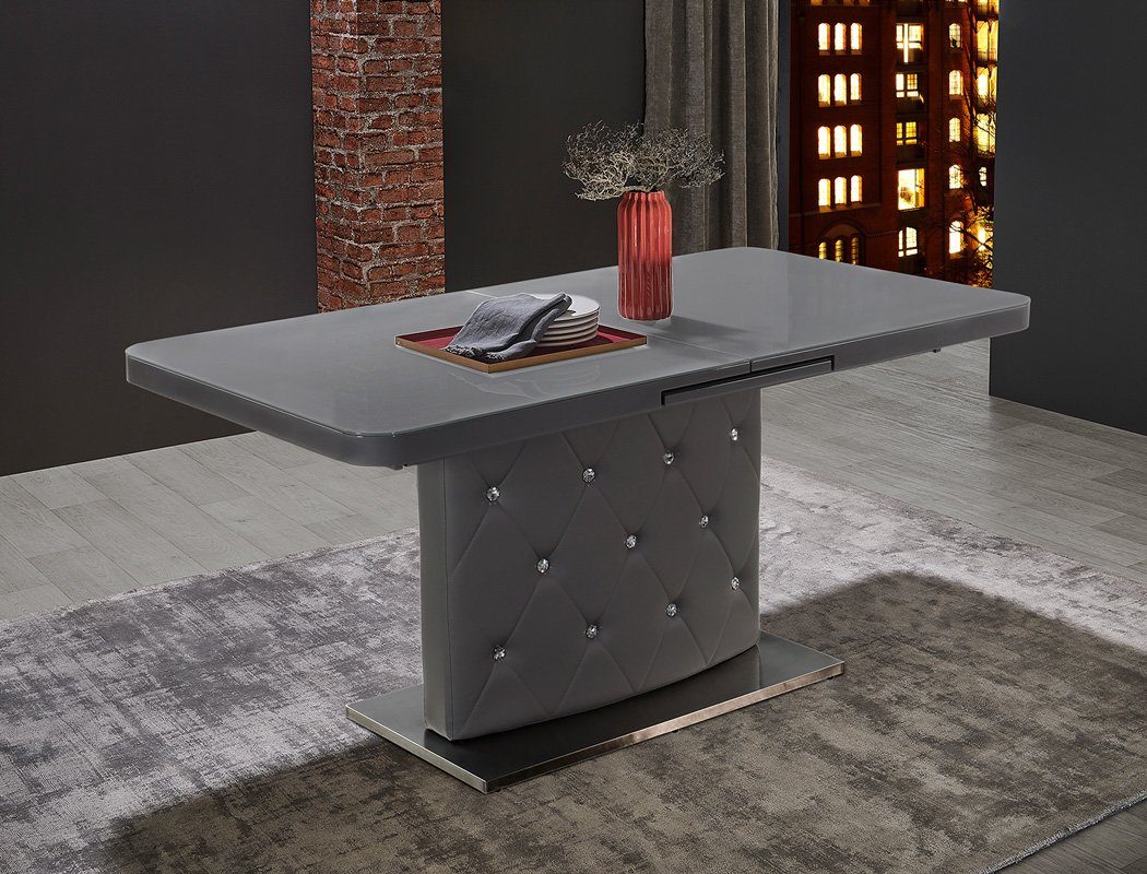 expendio Säulen-Esstisch »Klaas«, grau 160(200)x90 cm mit ...