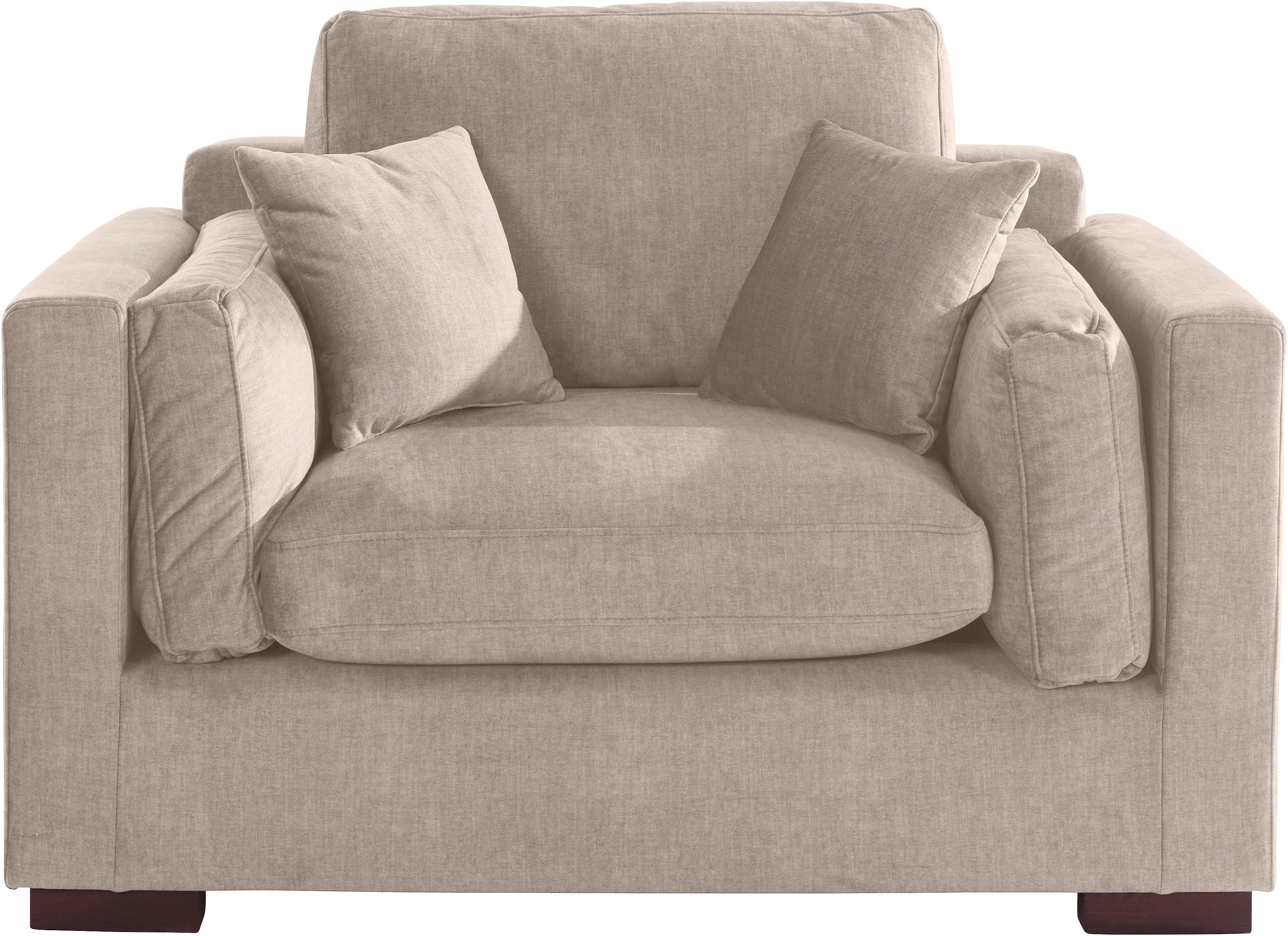 Home affaire Loveseat Fresh Pond Sessel, weicher Sitzkomfort, incl. Zierkissen, B/T/H: 140/96/95 cm