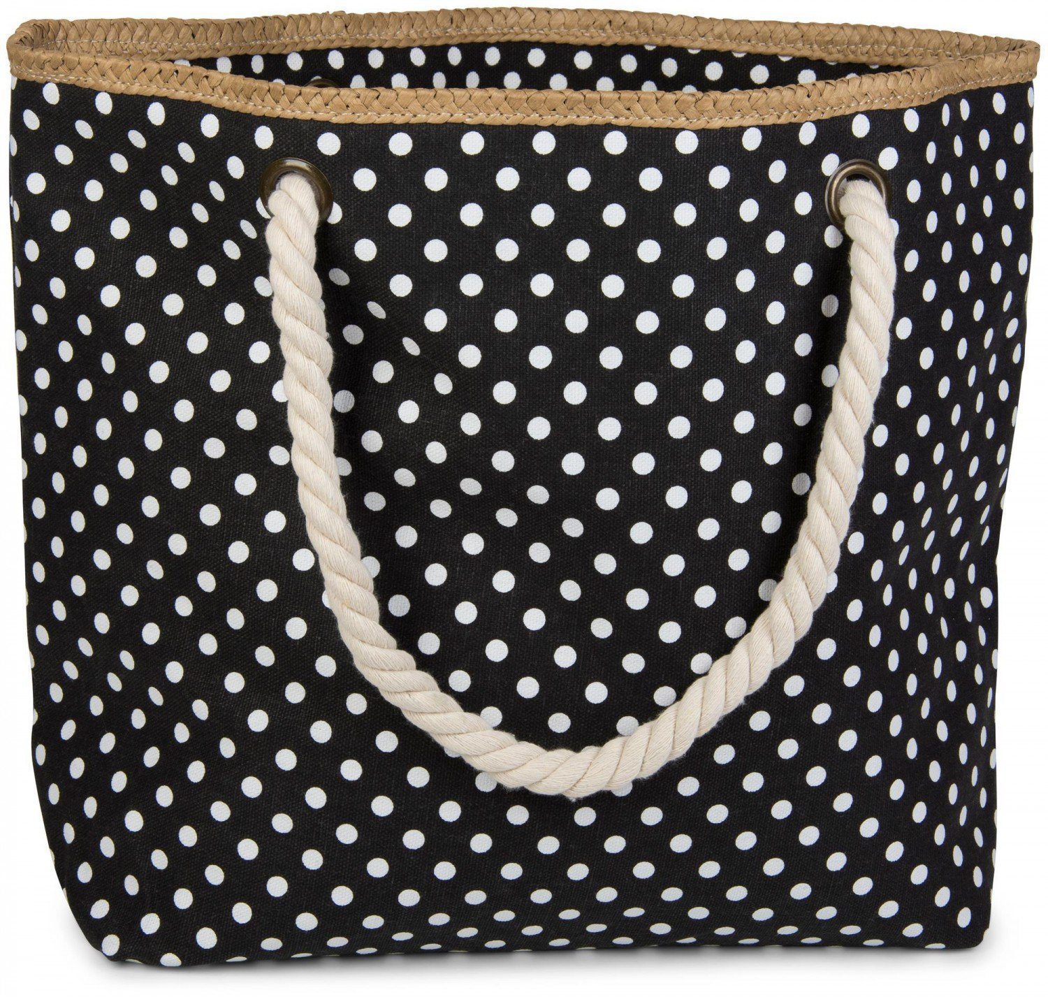 styleBREAKER Strandtasche Strandtasche mit Punkte Muster günstig online kaufen