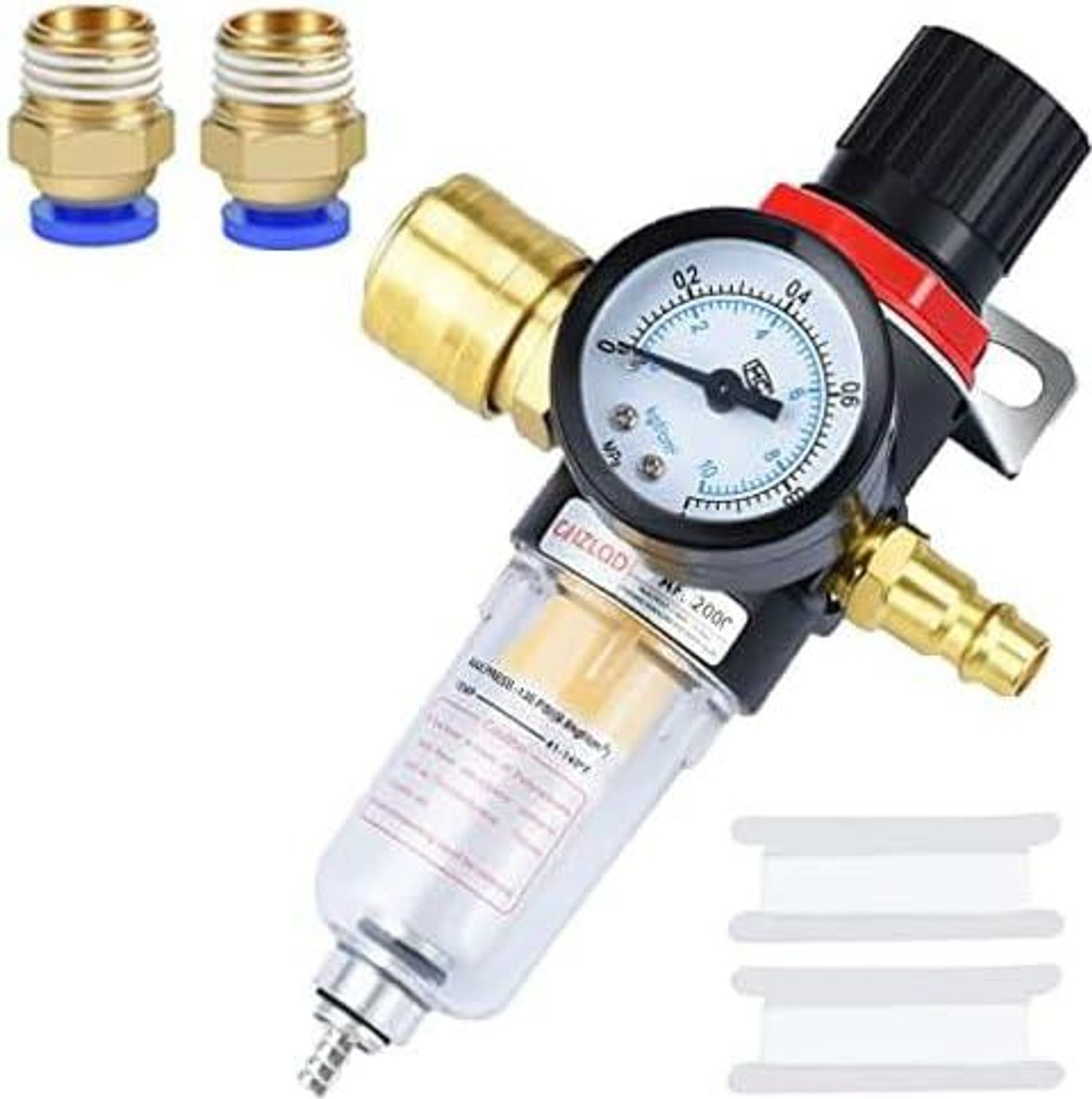 FELIXLEO Wasseraufbereiter Druckminderer 1/4" mit Wasserabscheider und Schnellkupplung, (1-St)
