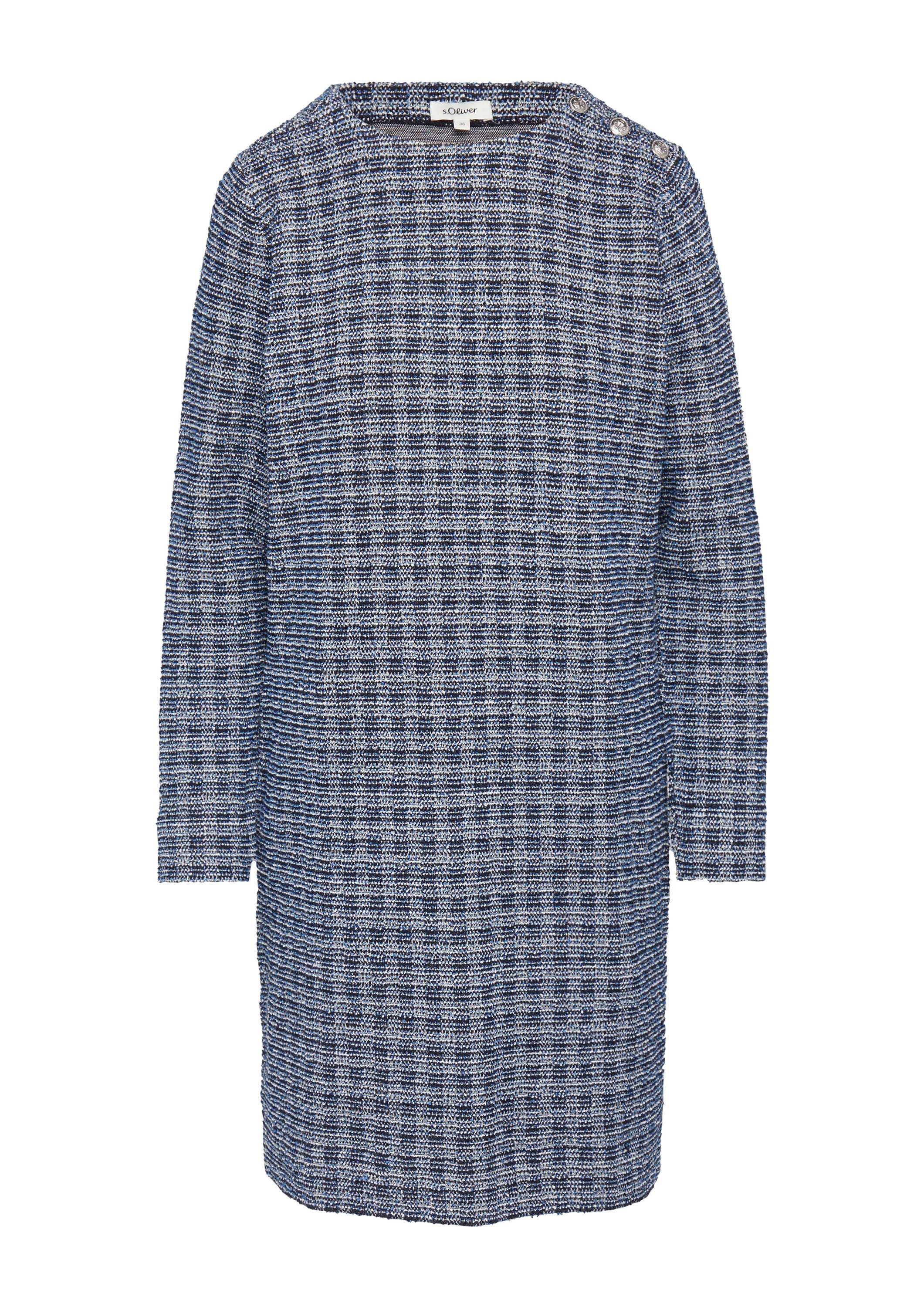 s.Oliver Minikleid Kleid Kurzes Bouclé-Kleid mit Zierknöpfen günstig online kaufen