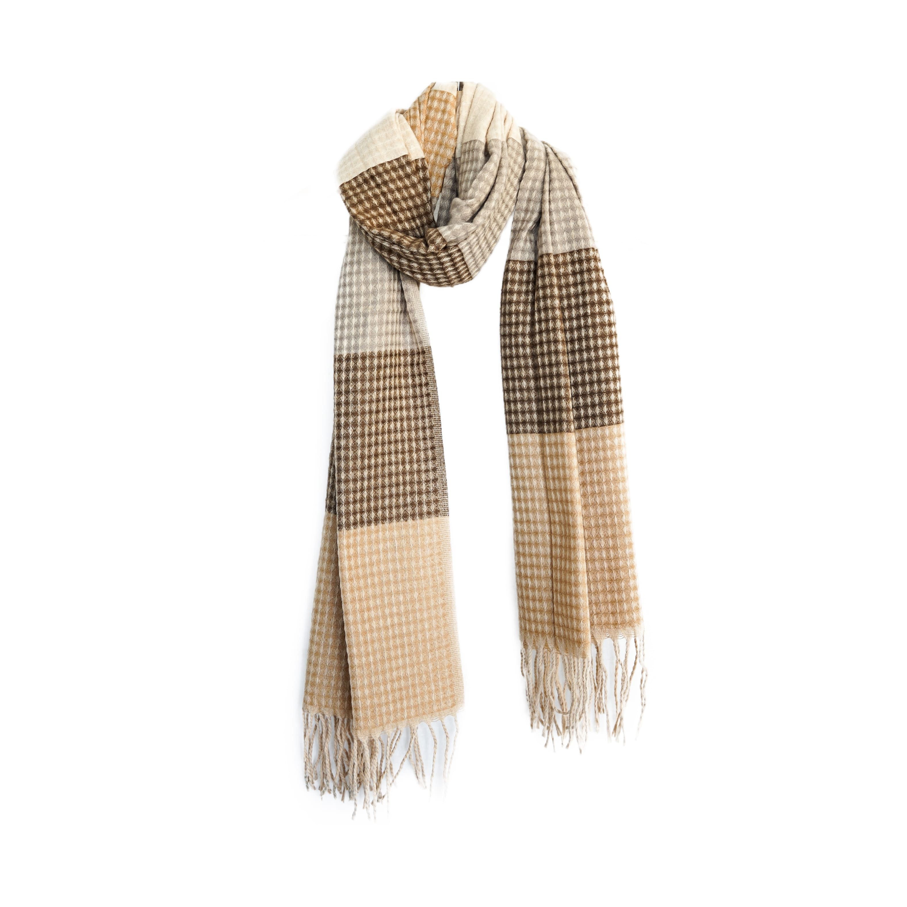 COFI 1453 Modeschal Karierter Schal mit Fransen ideal für den Herbst und Wi günstig online kaufen